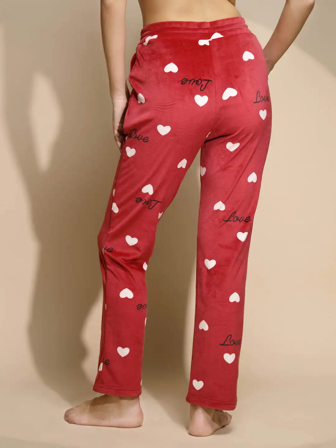 Red Solid Low Rise Cotton Lower - Global Republic