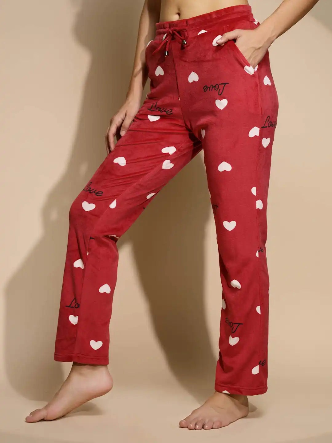 Red Solid Low Rise Cotton Lower - Global Republic