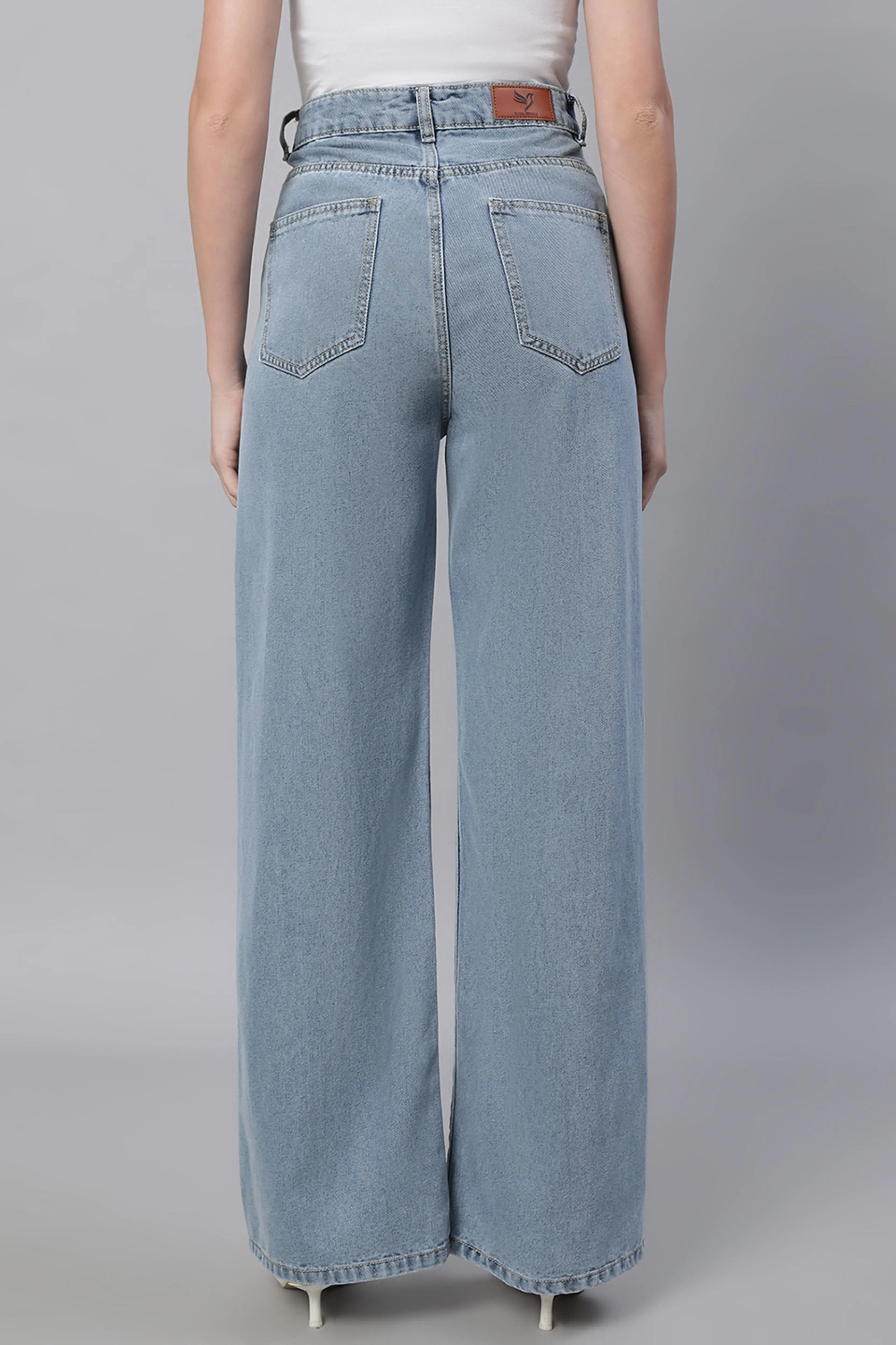 Blue Flared Leg Stretchable Jeans - Global Republic