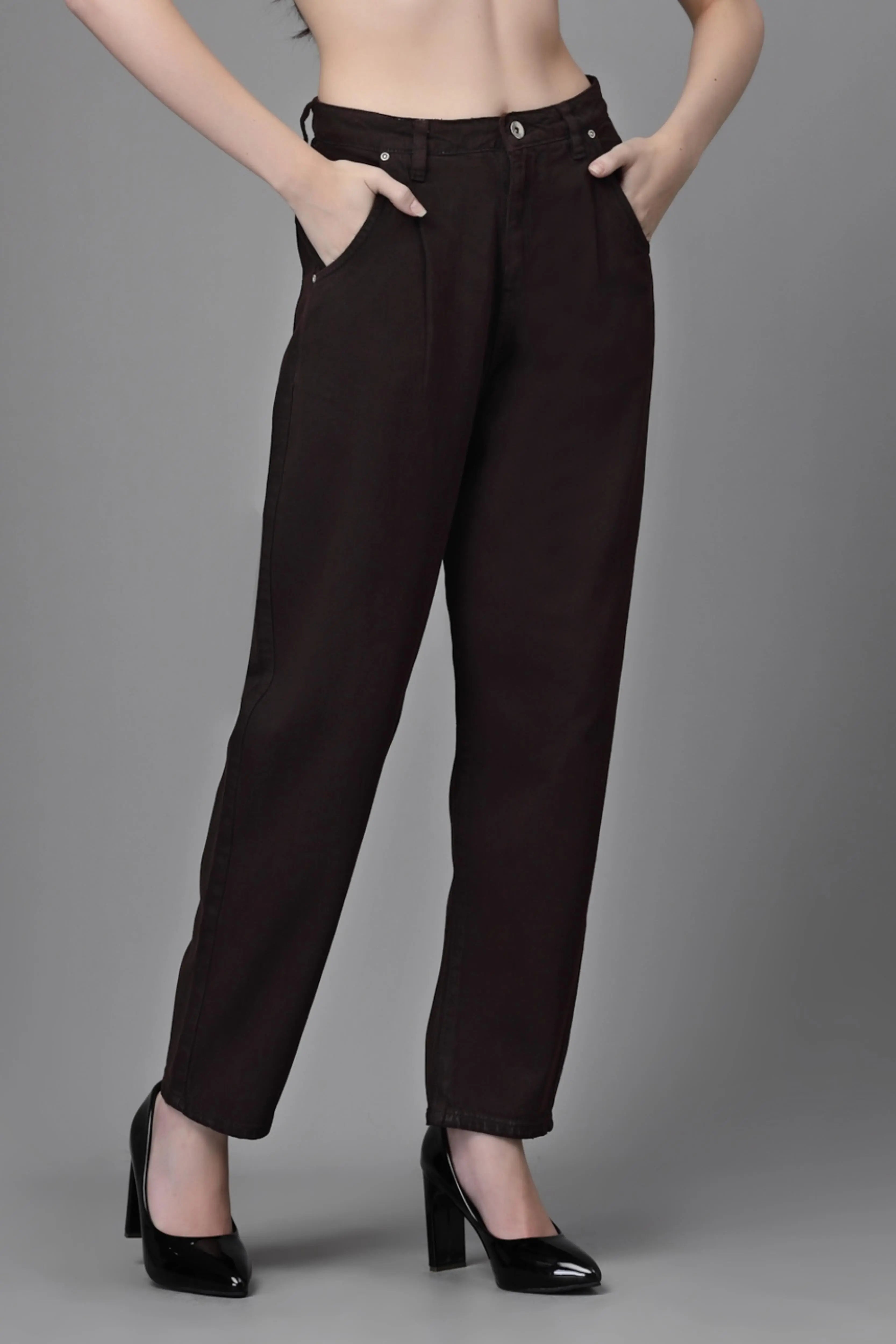 Mom-Fit Black Cotton Jeans - Global Republic