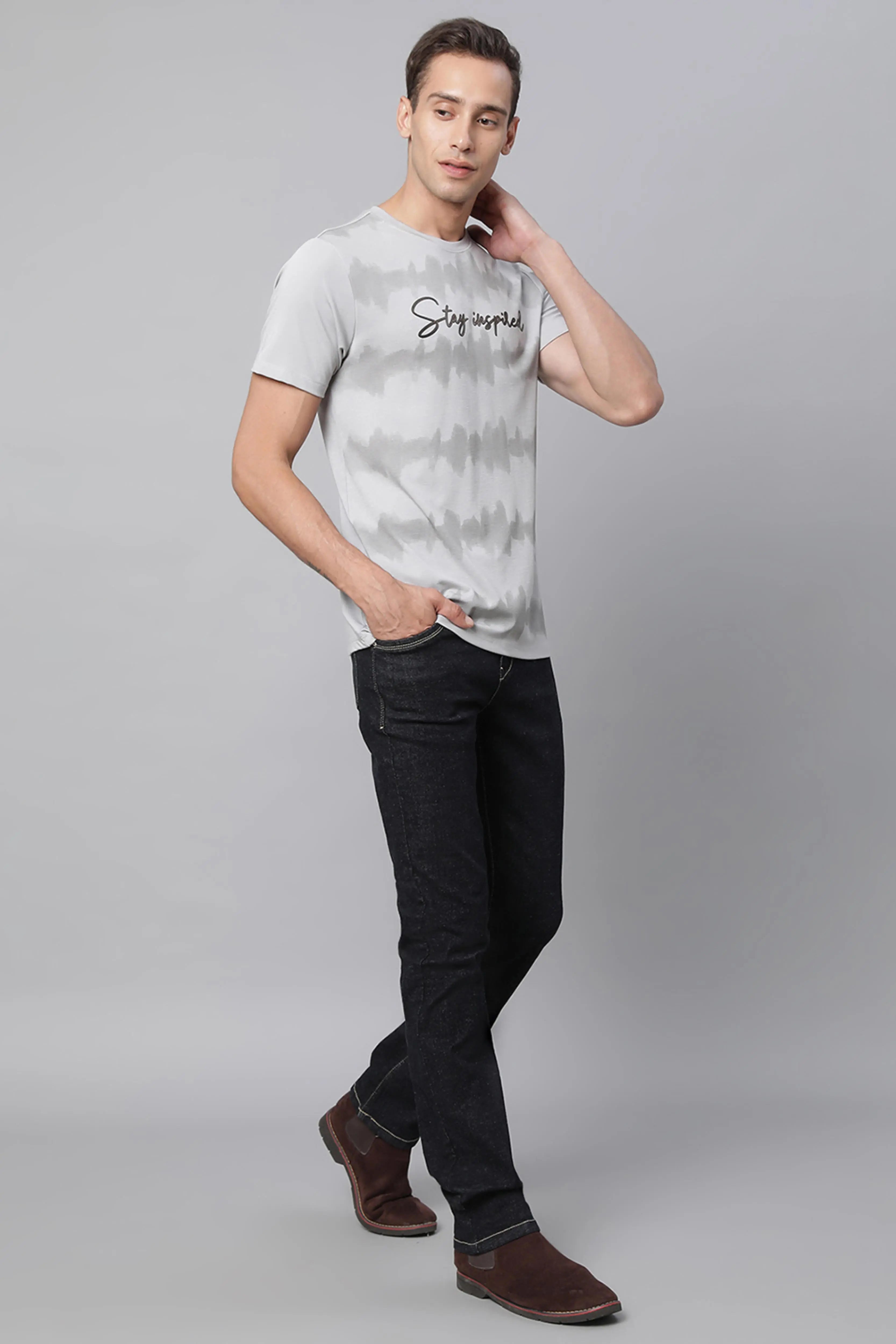 Mens Raw Black Cotton Solid Jeans - Global Republic