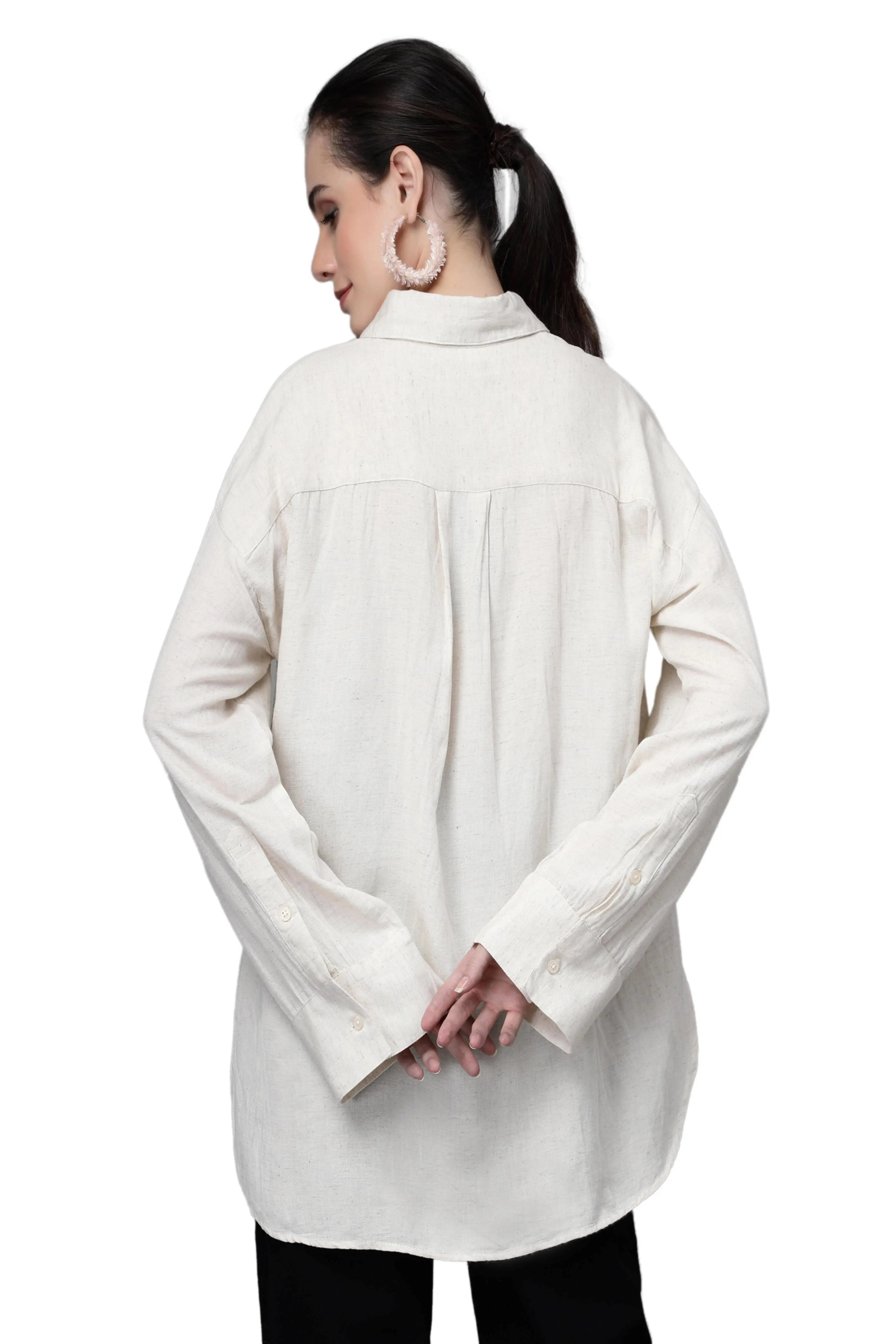 Natural Loose Fit Cotton Shirt - Global Republic