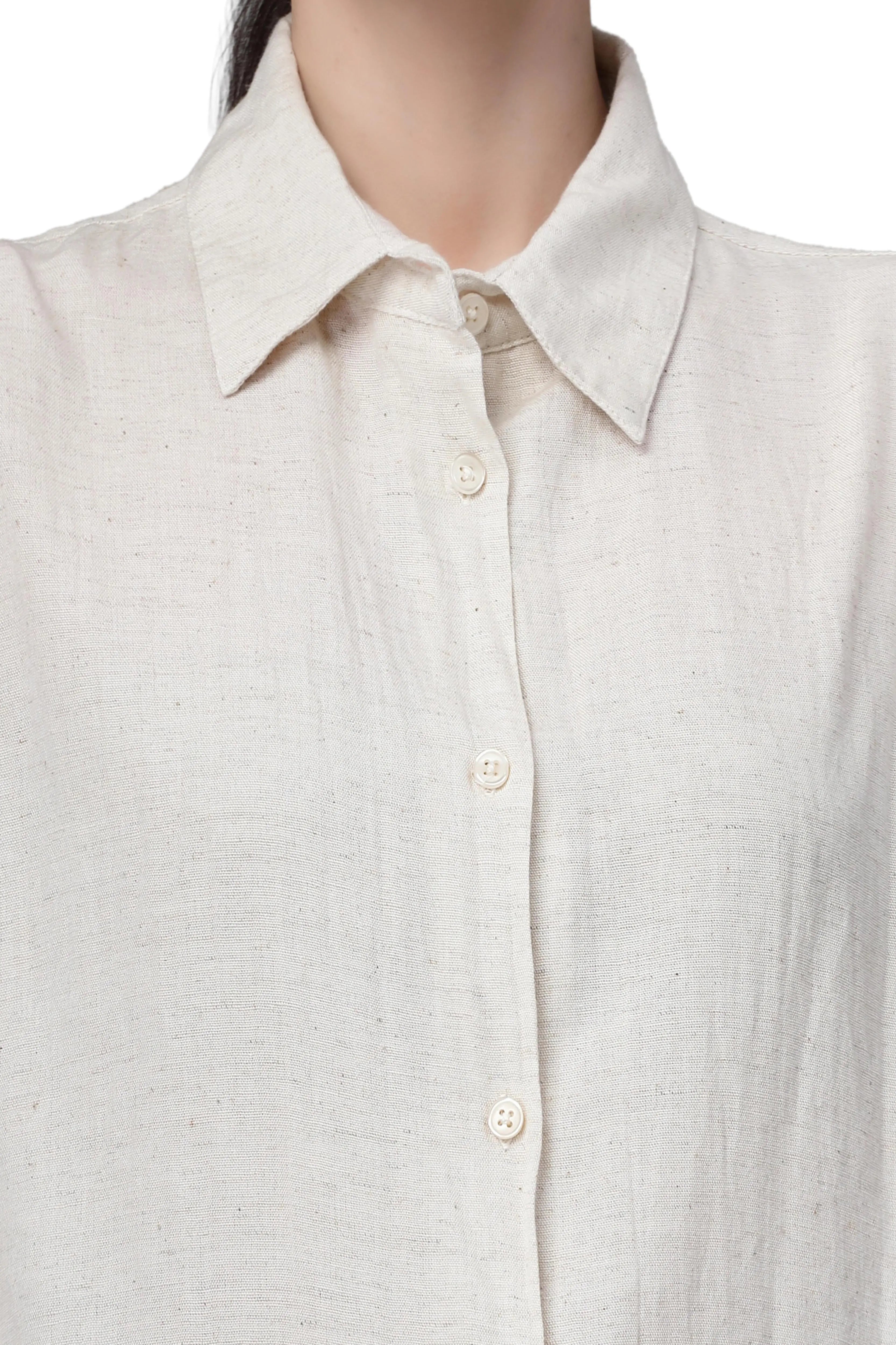 Natural Loose Fit Cotton Shirt - Global Republic
