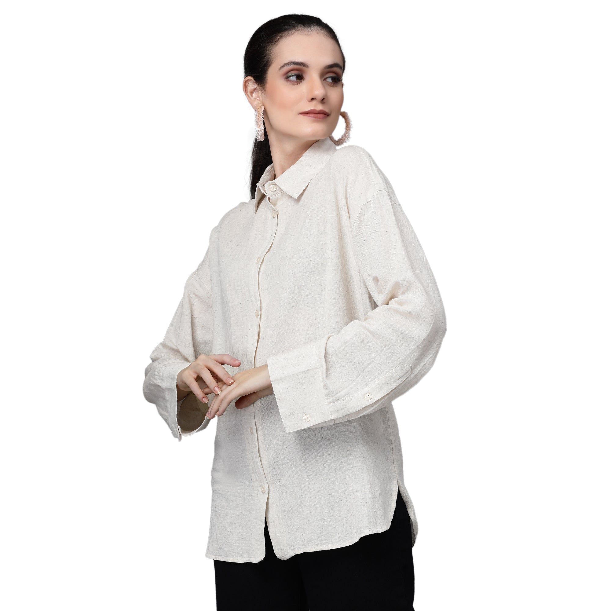 Natural Loose Fit Cotton Shirt - Global Republic