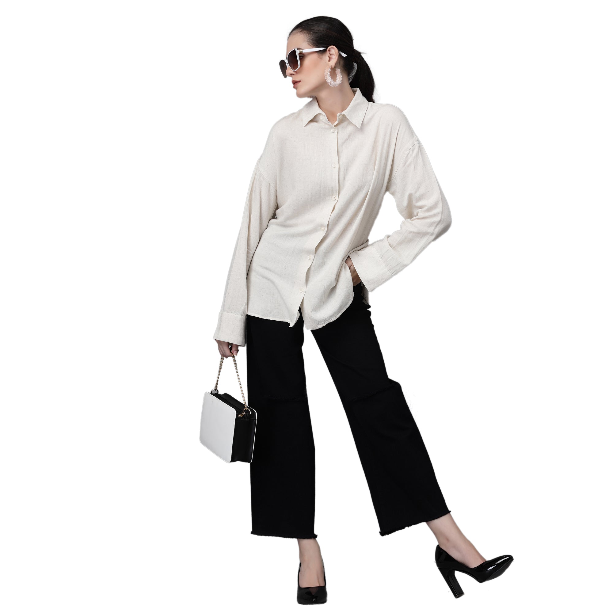 Natural Loose Fit Cotton Shirt - Global Republic