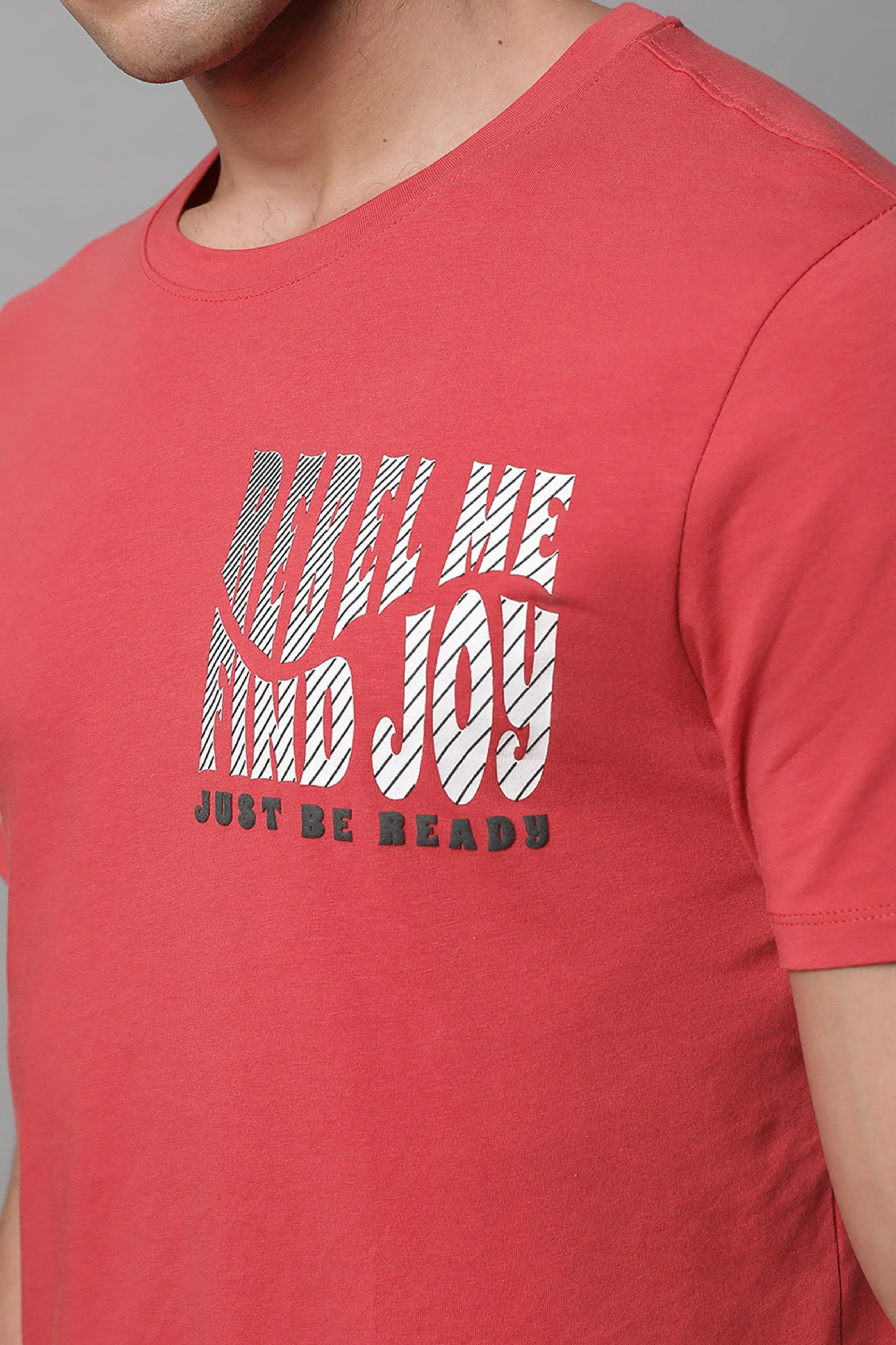 Brick Round Neck Printed T-Shirt - Global Republic