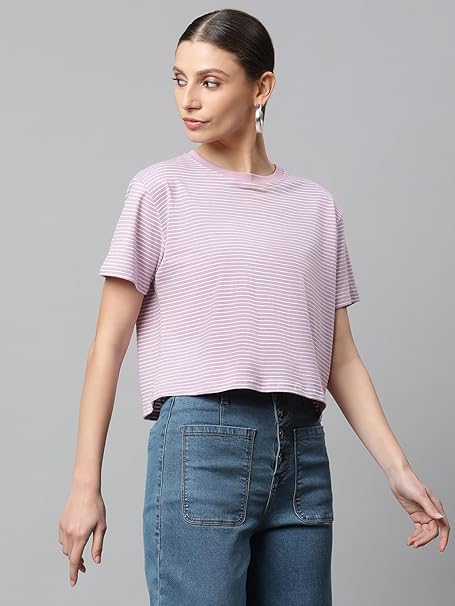Loose Fit Horizontal Striped T-Shirt - Global Republic