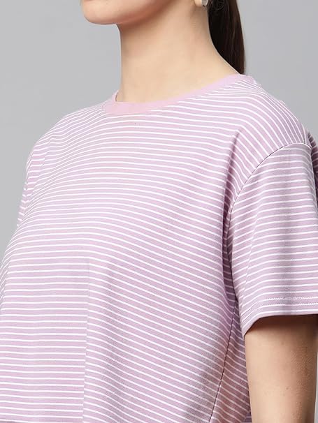 Loose Fit Horizontal Striped T-Shirt - Global Republic