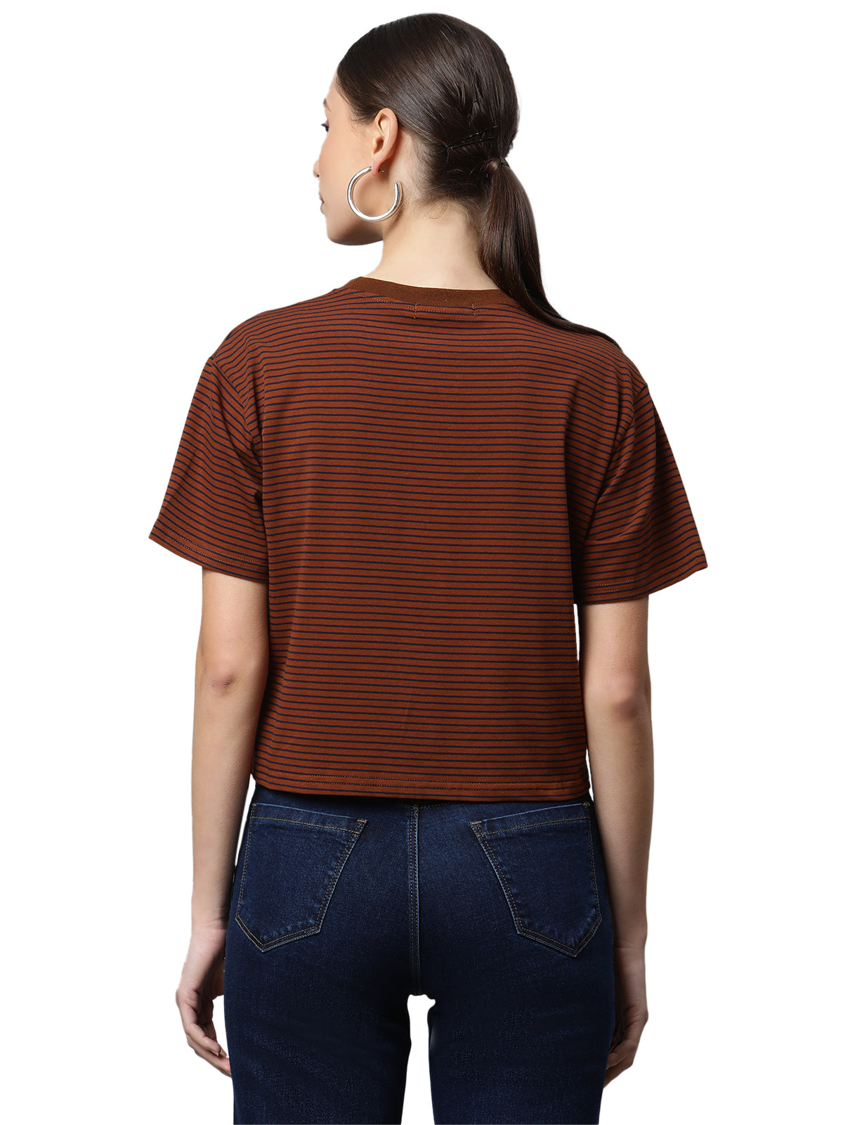Loose Fit Horizontal Striped T-Shirt - Global Republic