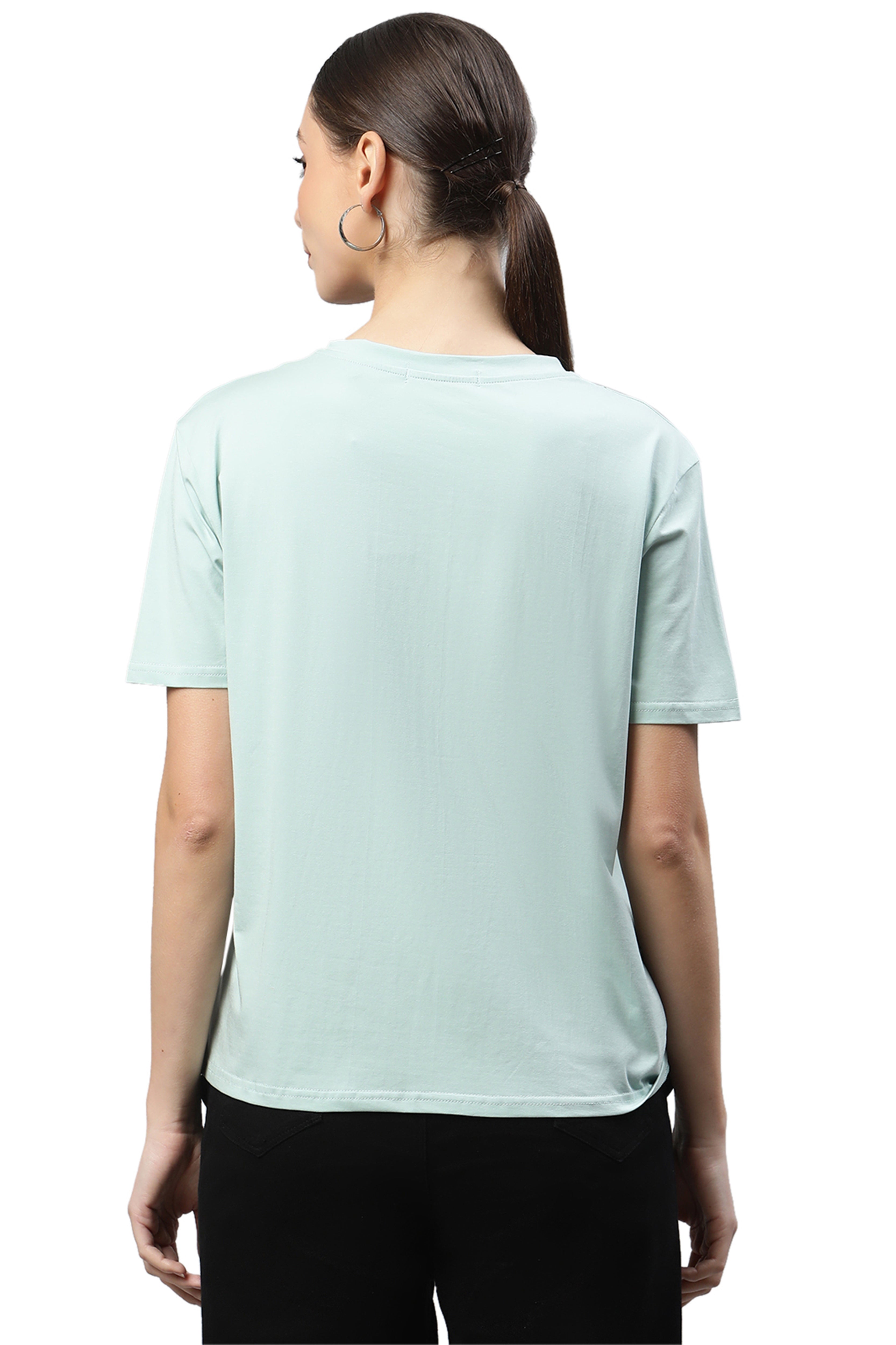 Green Cotton Regular Fit Top