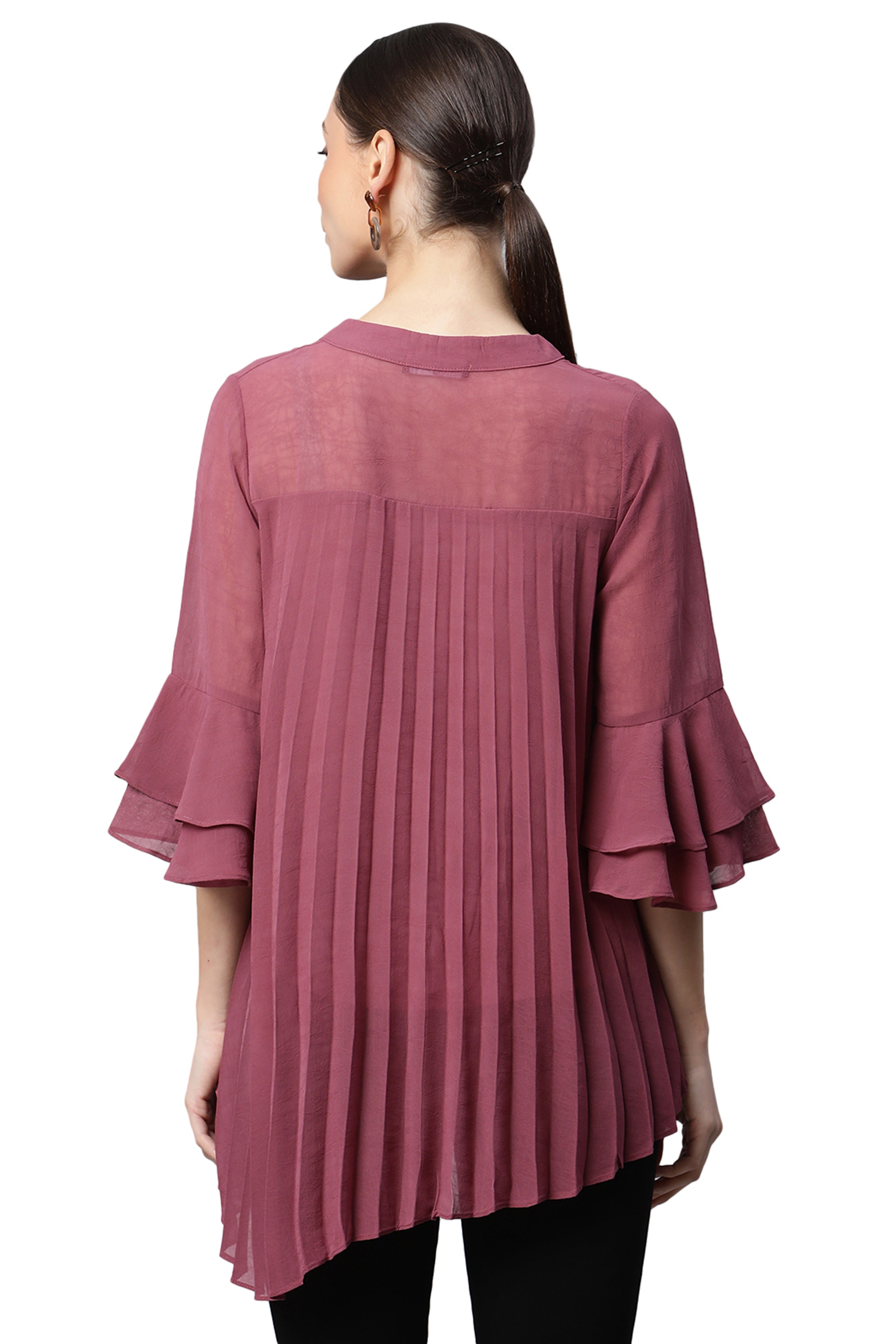 Flared Fit Asymmetric Hem Top