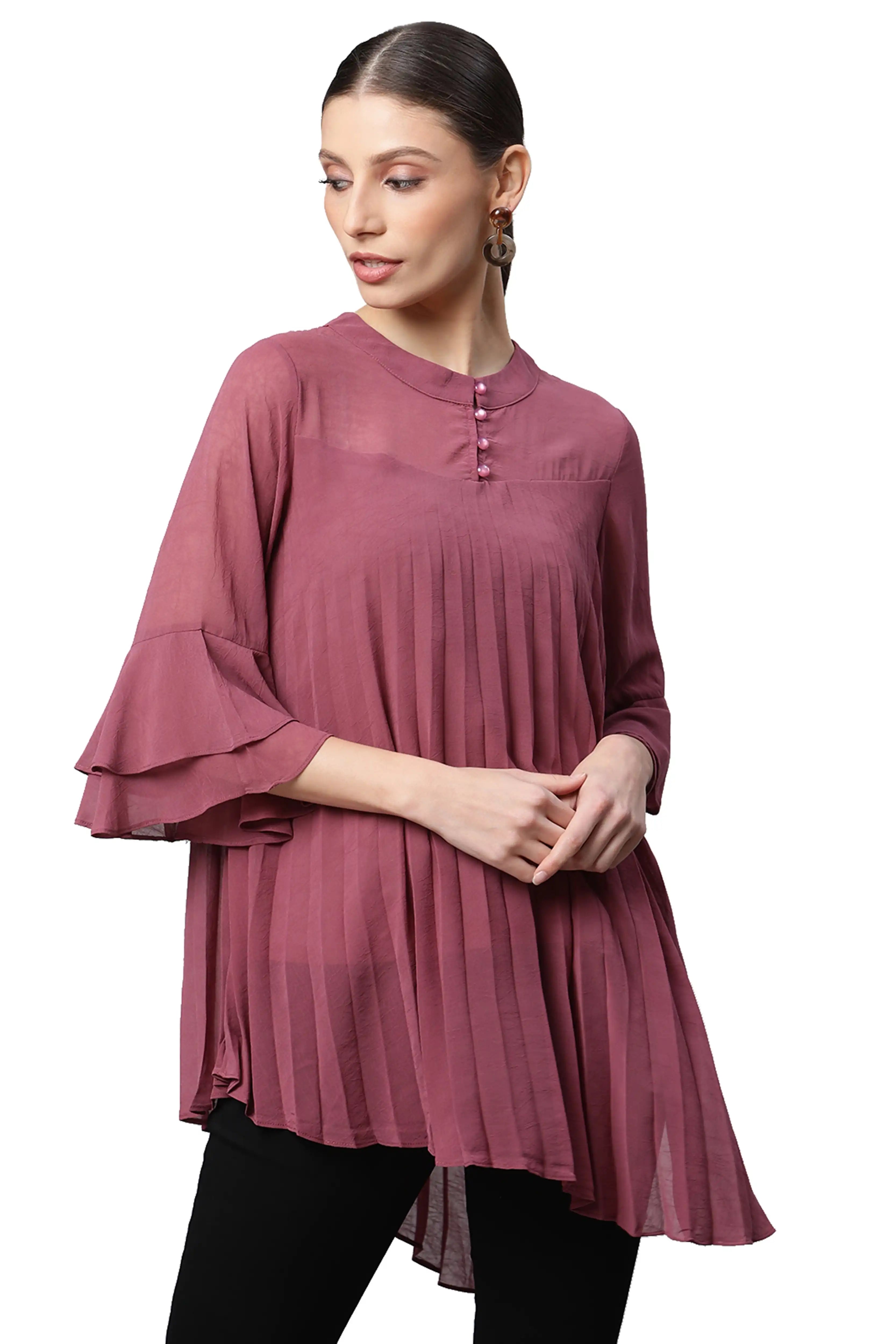 Flared Fit Asymmetric Hem Top