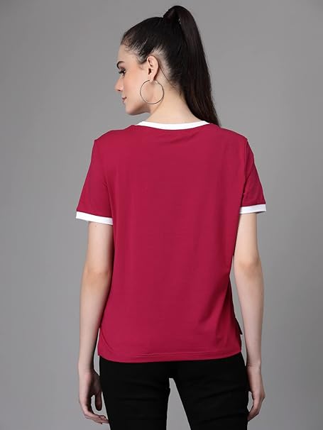 Orange Typography Regular Fit T-Shirt