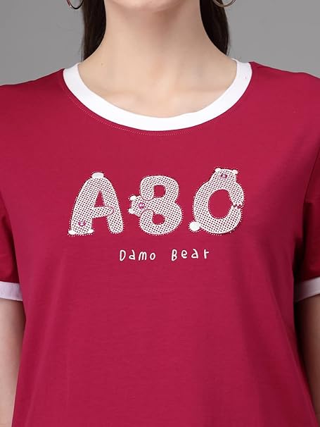 Orange Typography Regular Fit T-Shirt