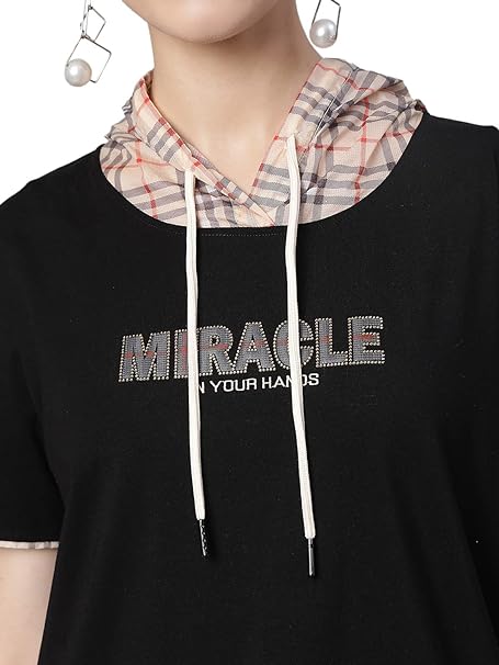 Brown Regular Fit Hooded T-Shirt