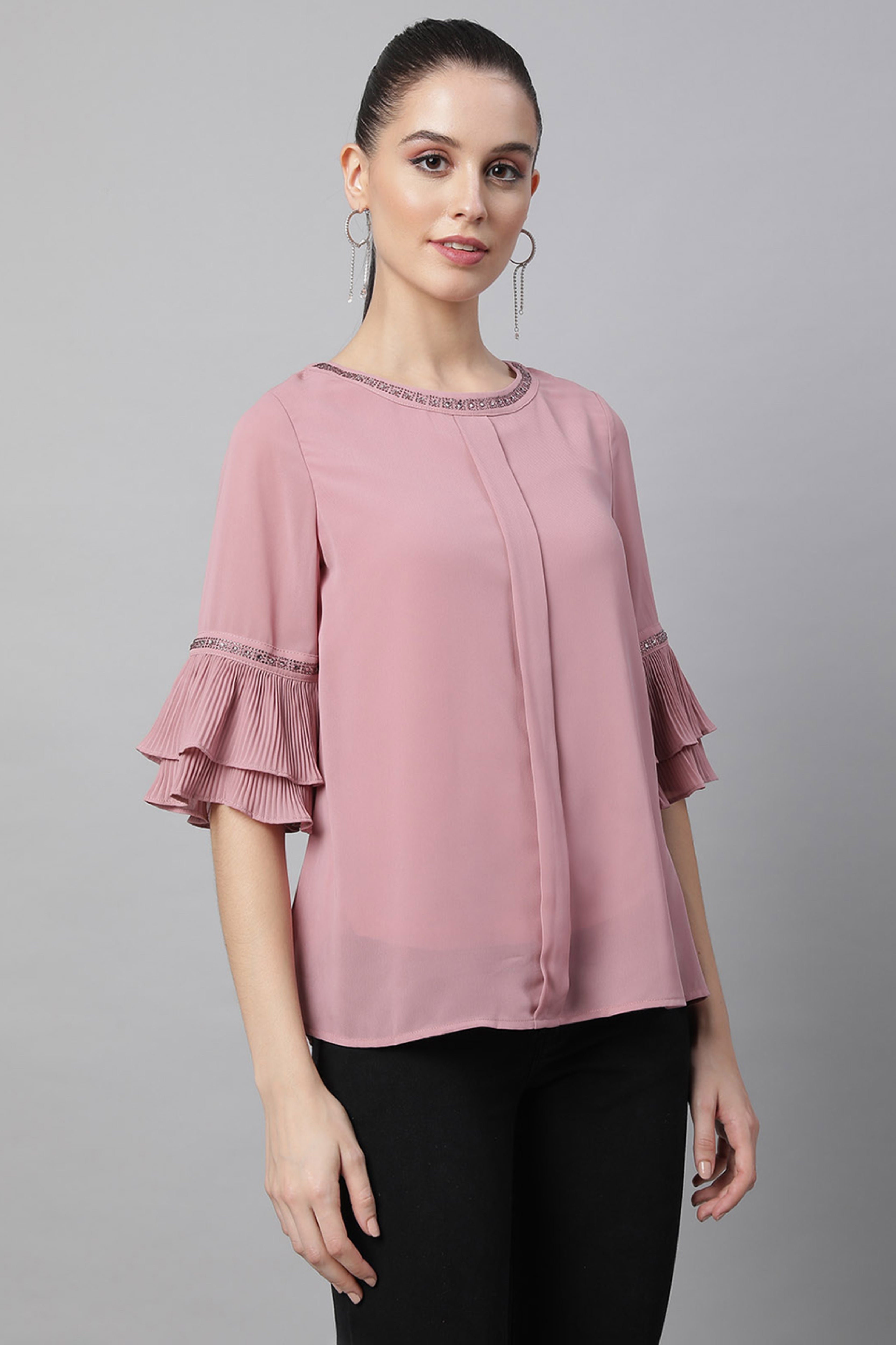Pink Embellished Top