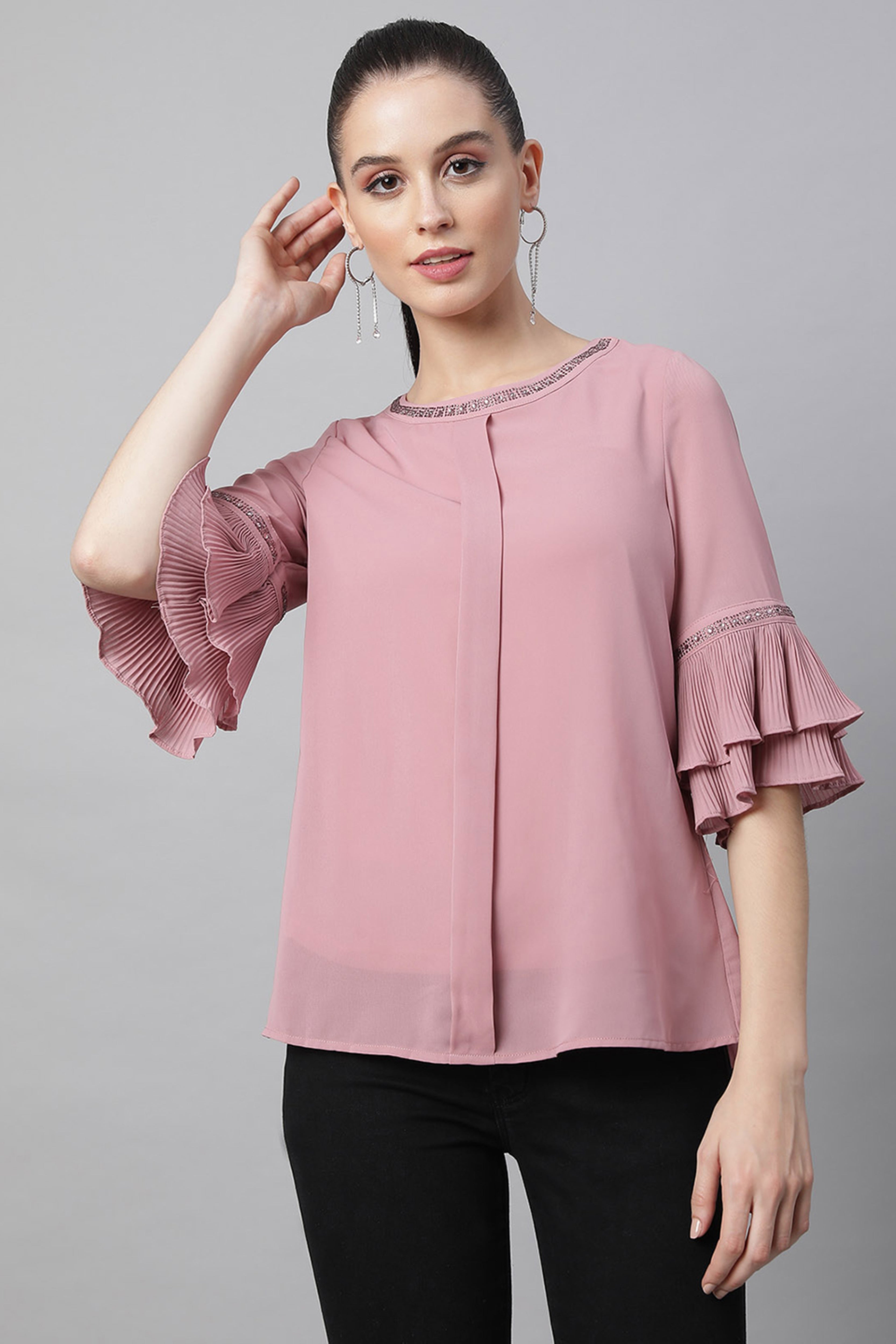 Pink Embellished Top