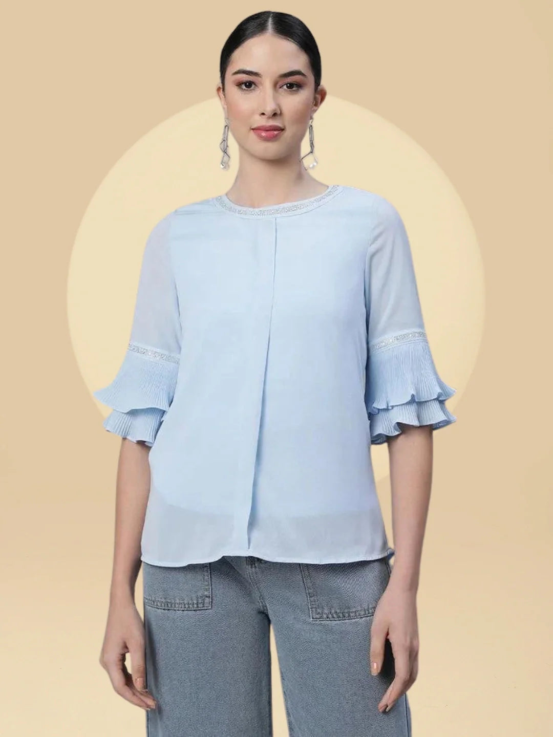 Pink Embellished  Top - Global Republic