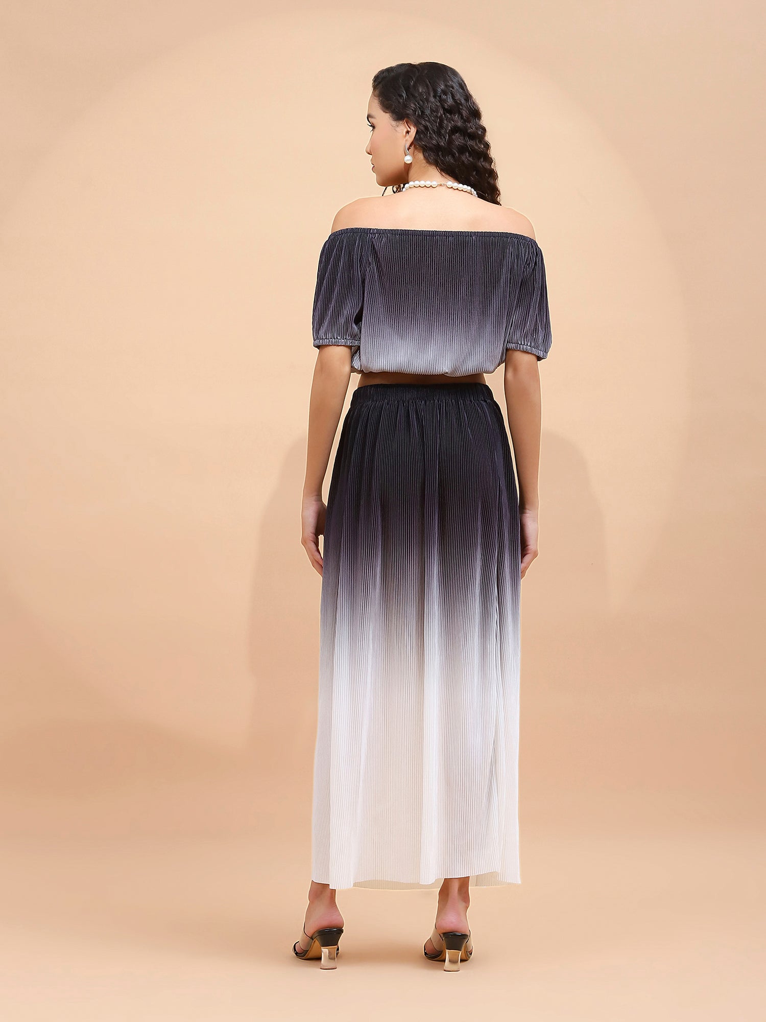 Grey & White Striped Co-ord Set - Global Republic