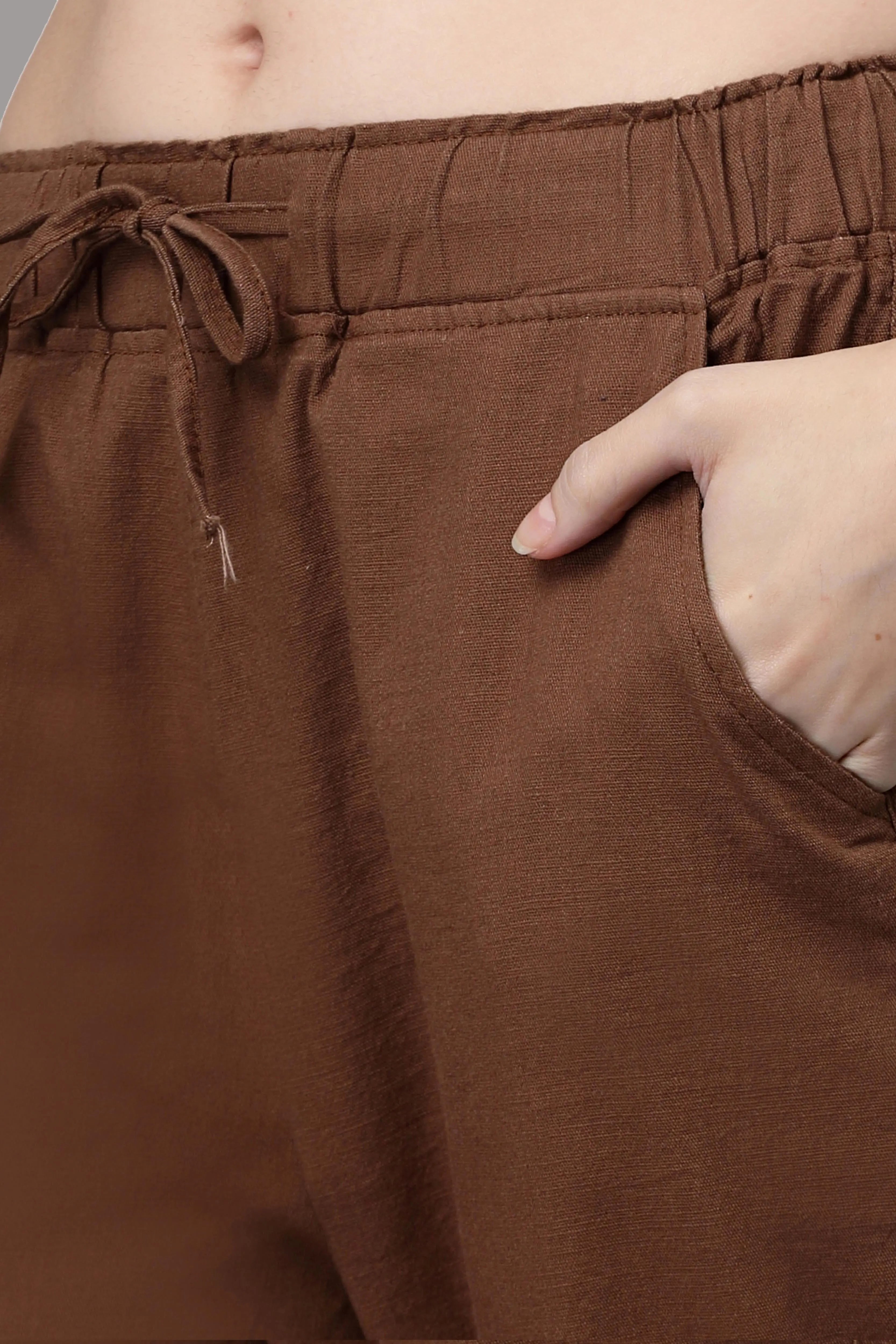 Mocha Cotton Regular Fit Lower