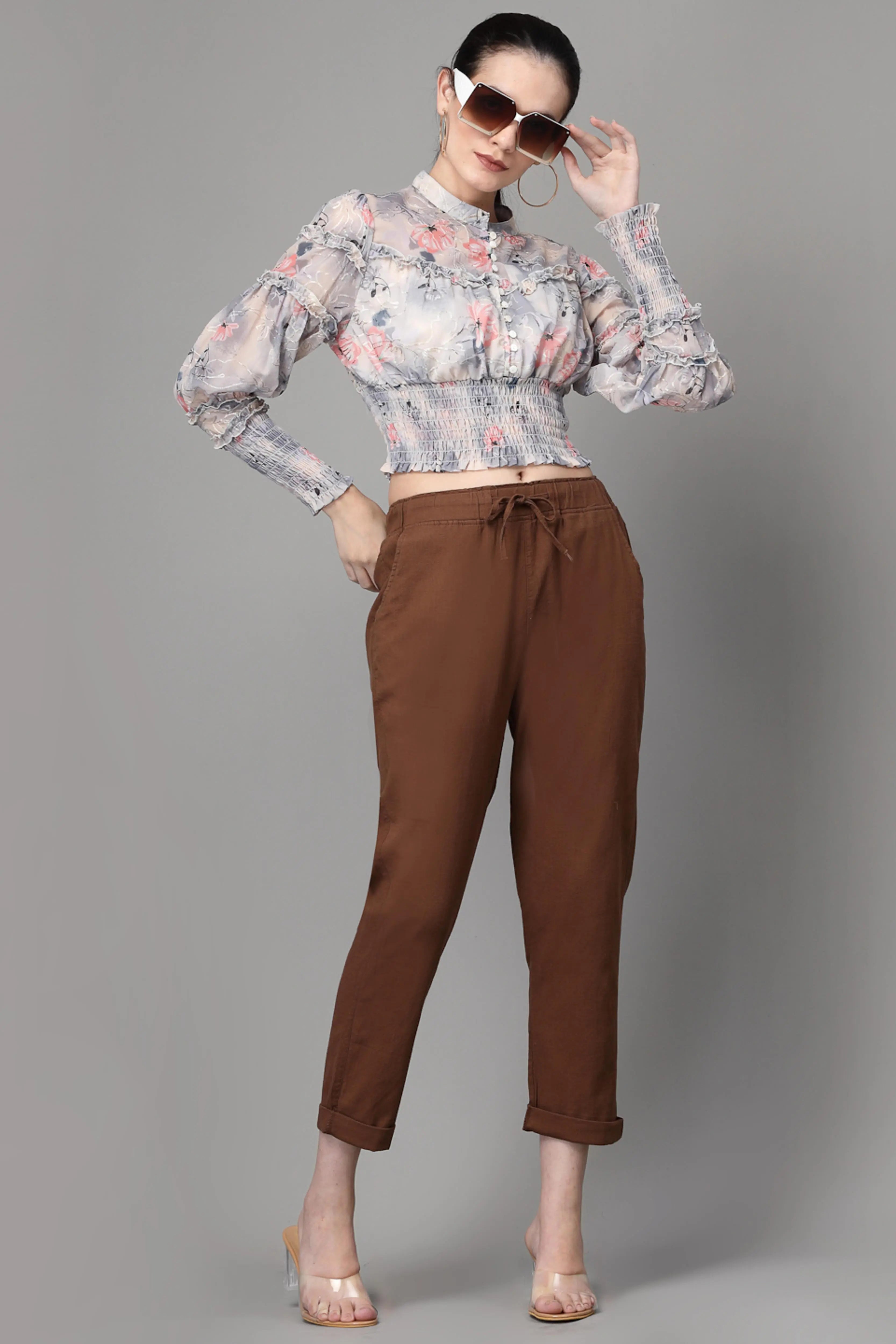 Mocha Cotton Regular Fit Lower