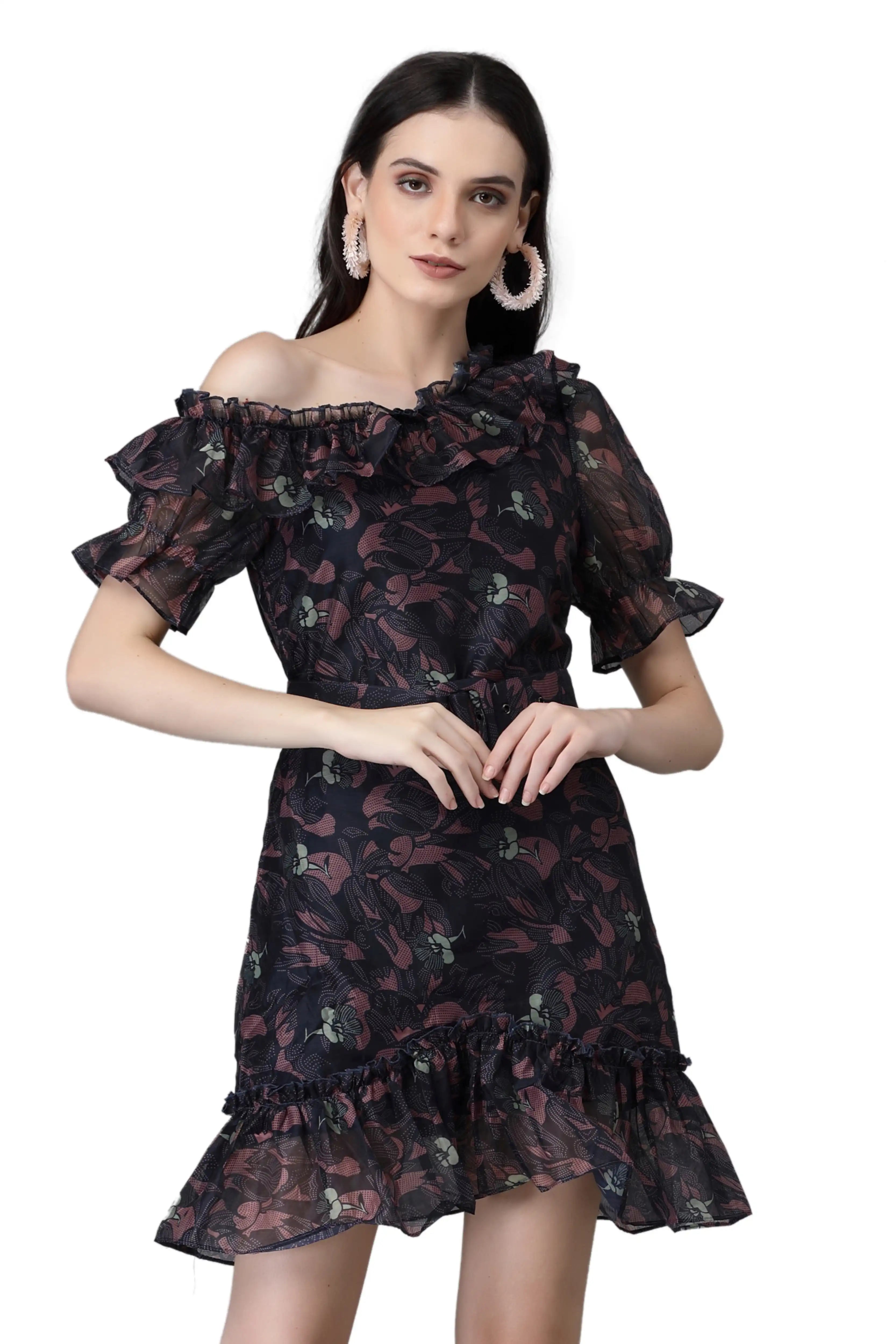 Blue Dress With Belt