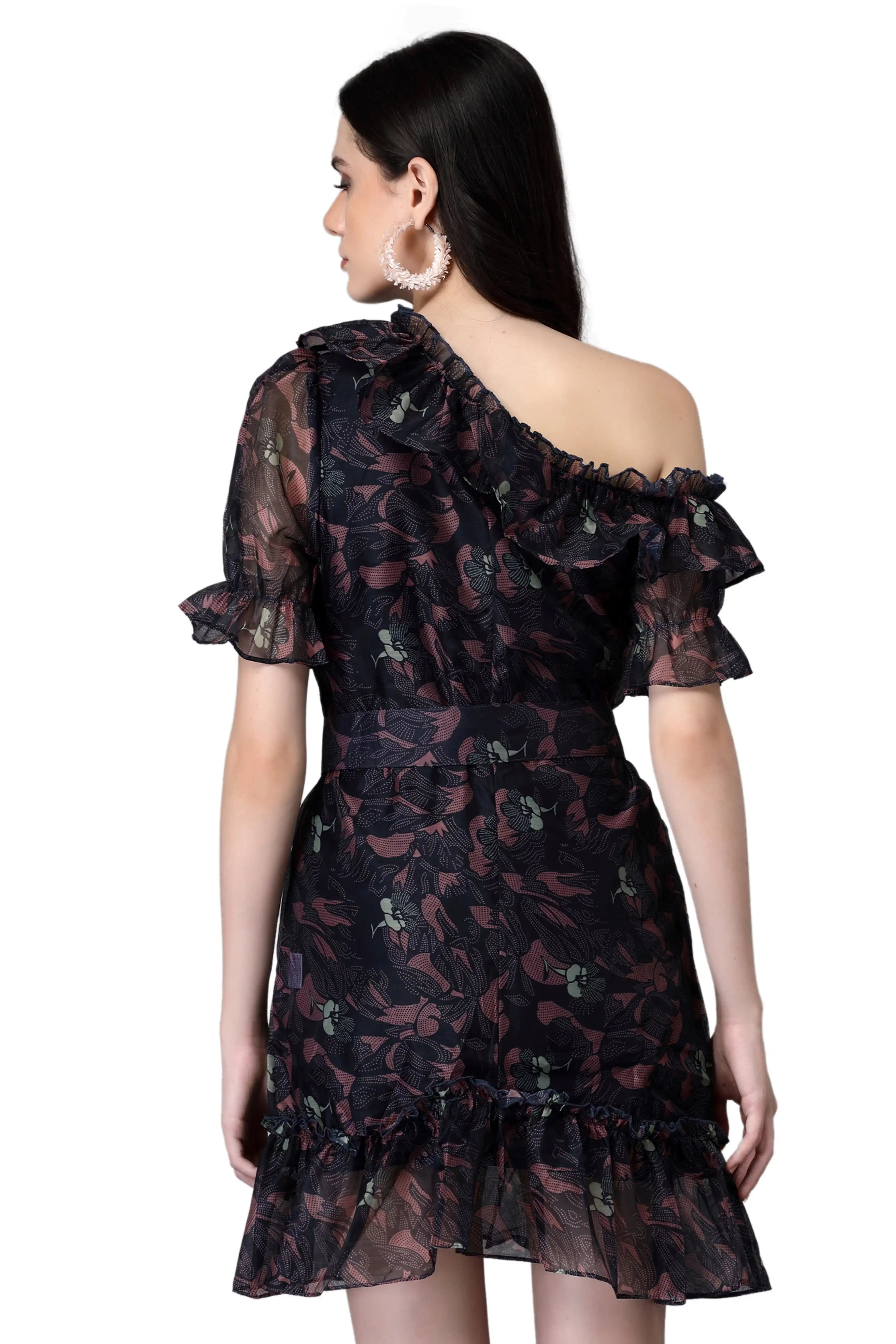 Blue Dress With Belt