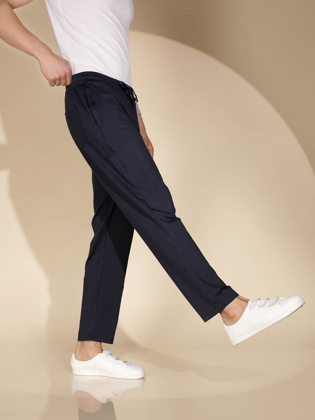 Mens Blue Solid Lower - Global Republic