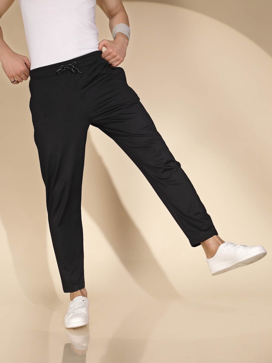 Mens Black Solid Lower - Global Republic