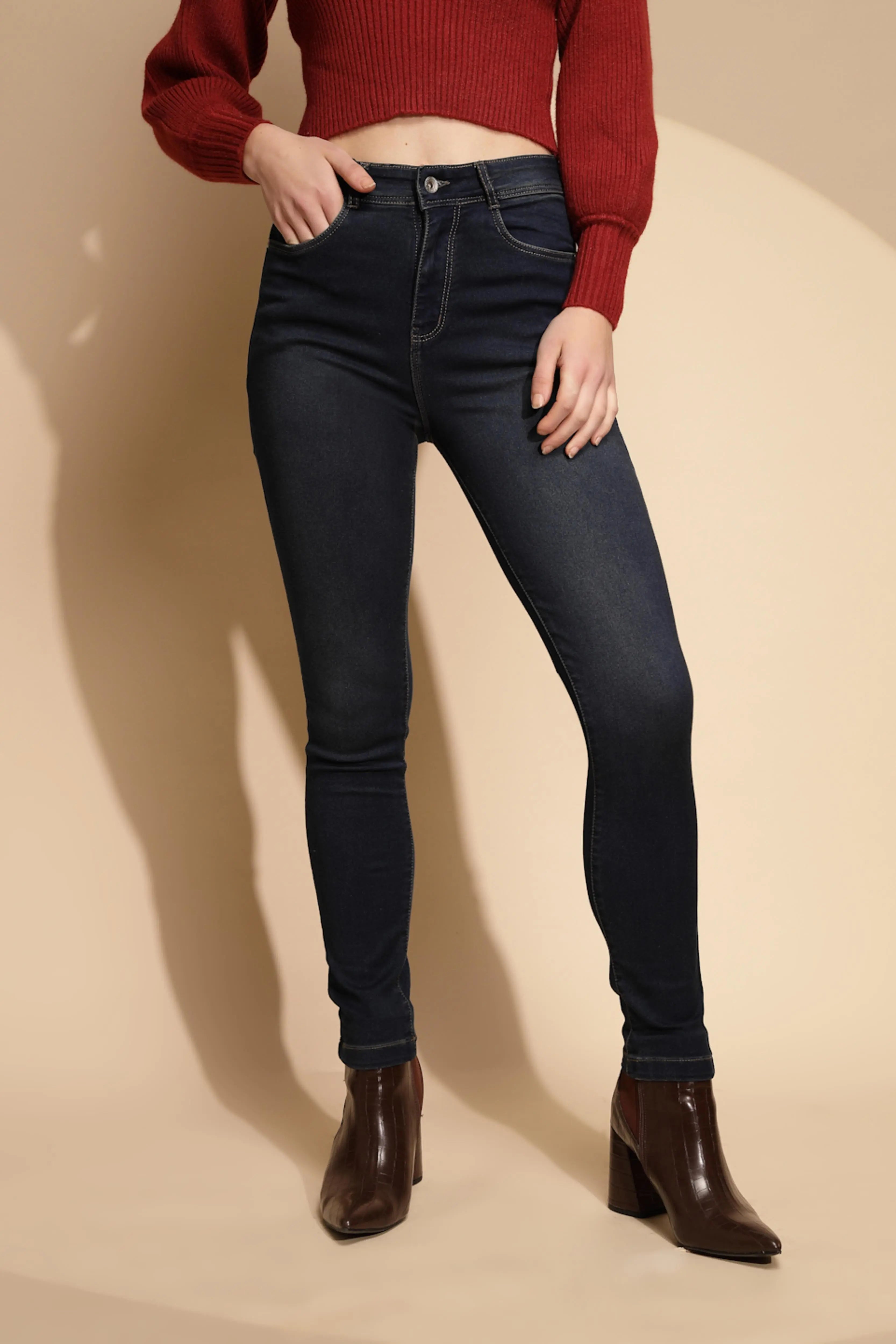 Blue Slim fit High Rise Jeans