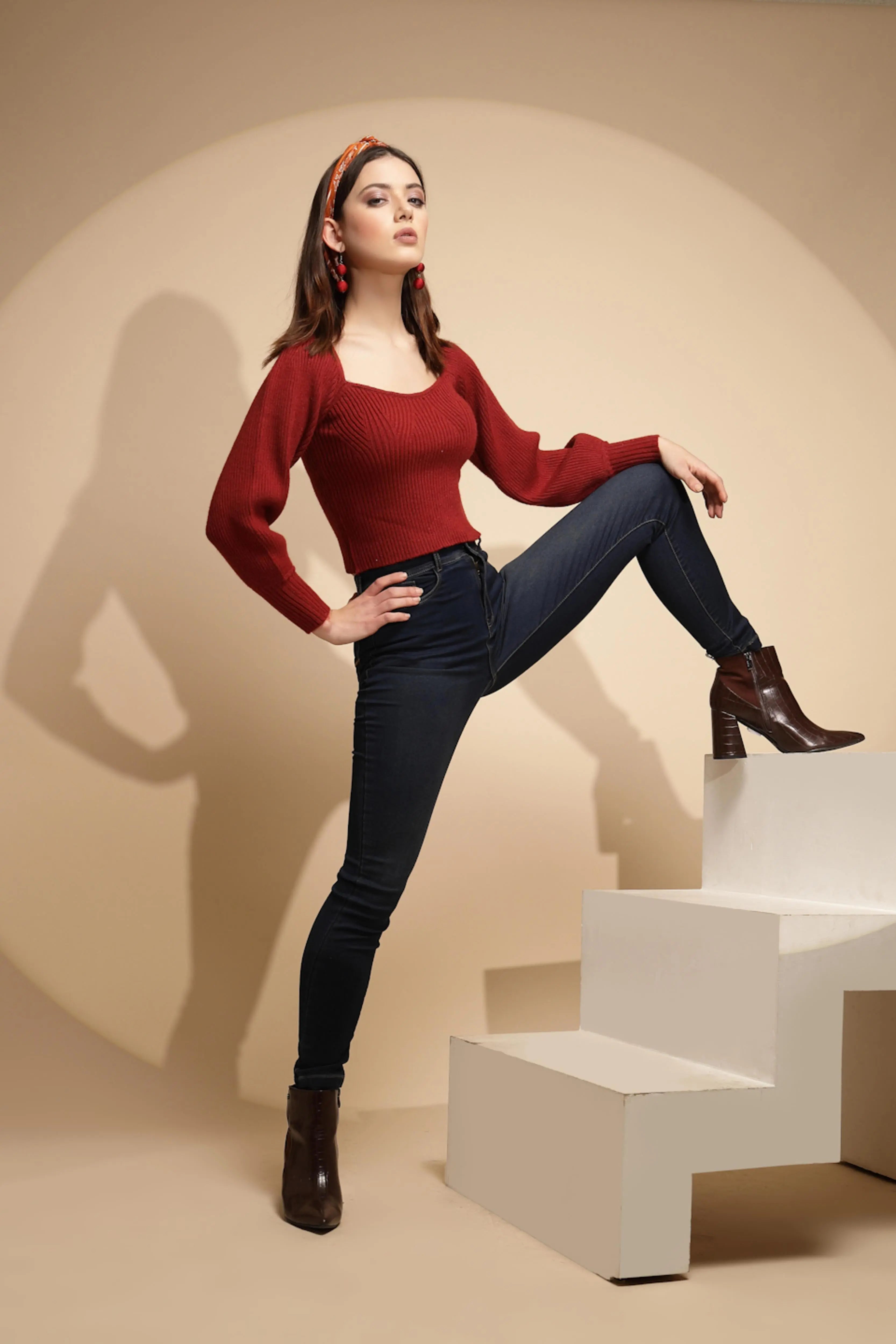 Blue Slim fit High Rise Jeans