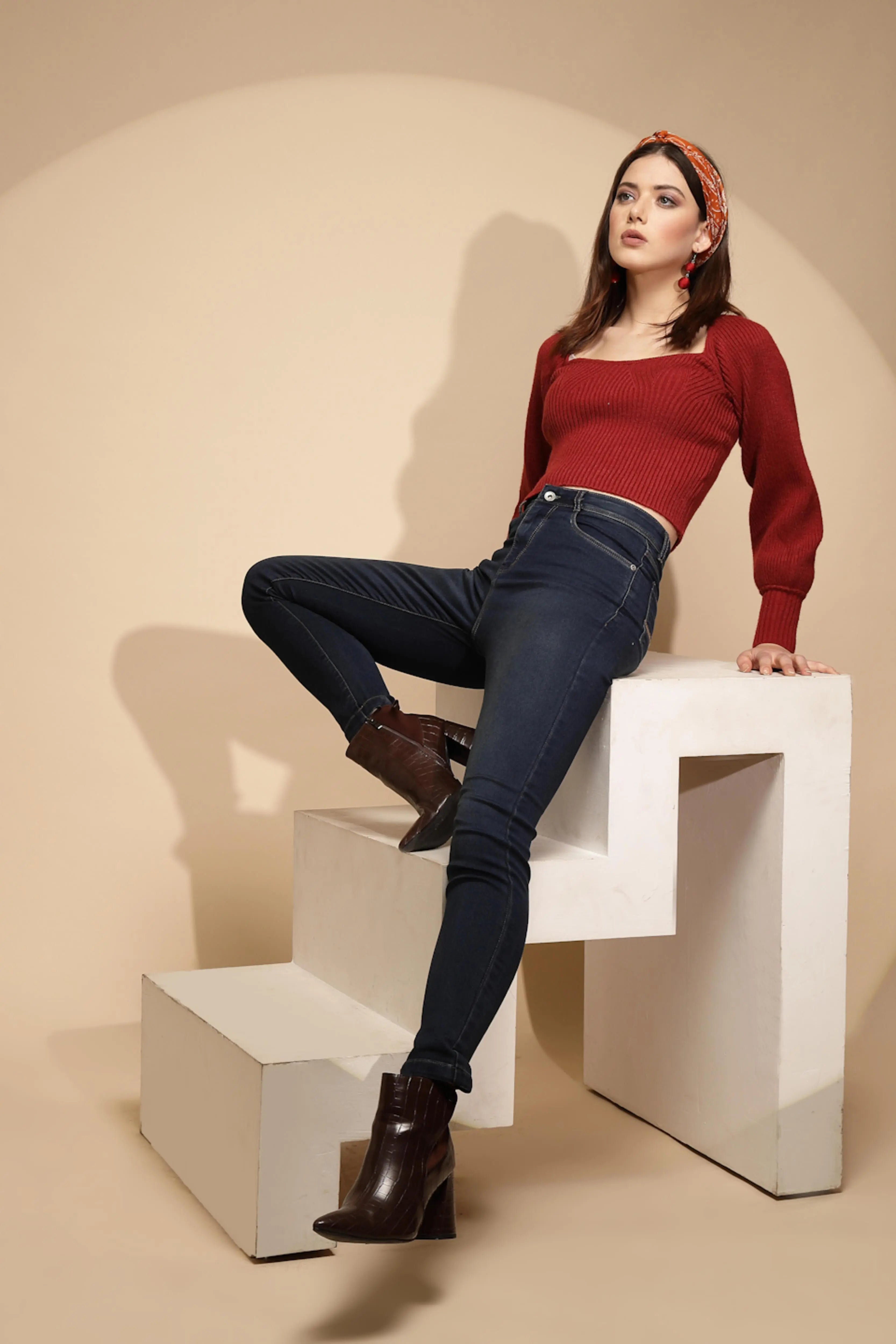 Blue Slim fit High Rise Jeans