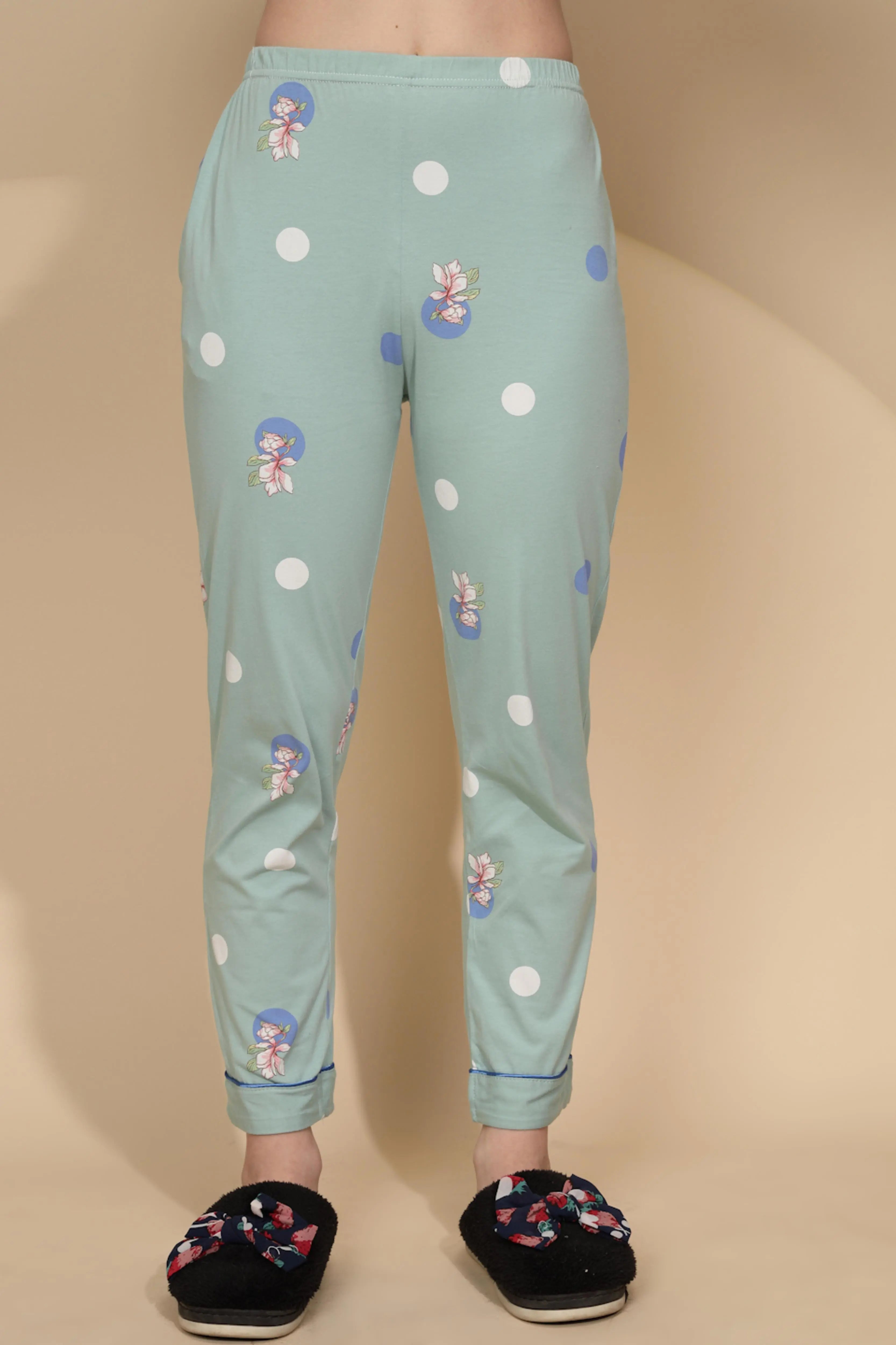 Green Cotton Night Suit - Global Republic
