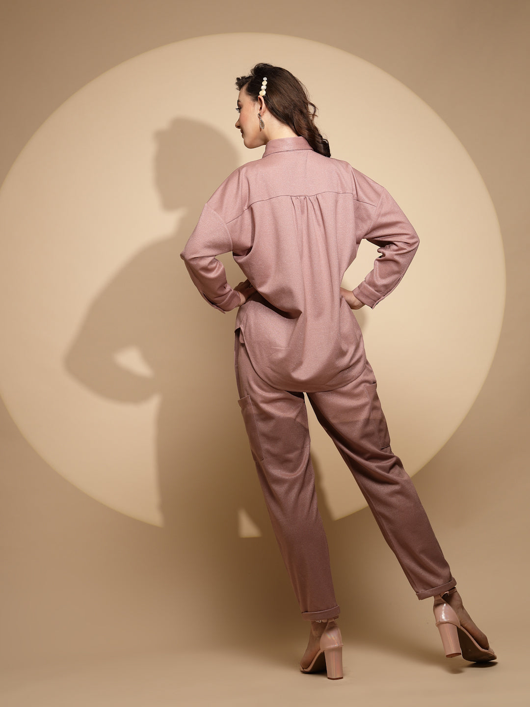 Pink  Loose fit Night Set - Global Republic