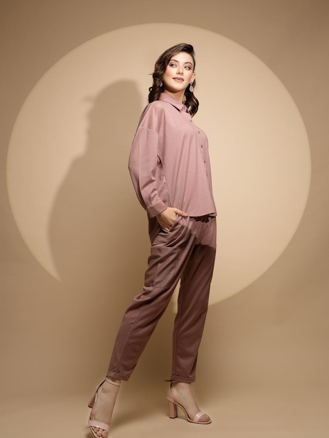 Pink  Loose fit Night Set - Global Republic