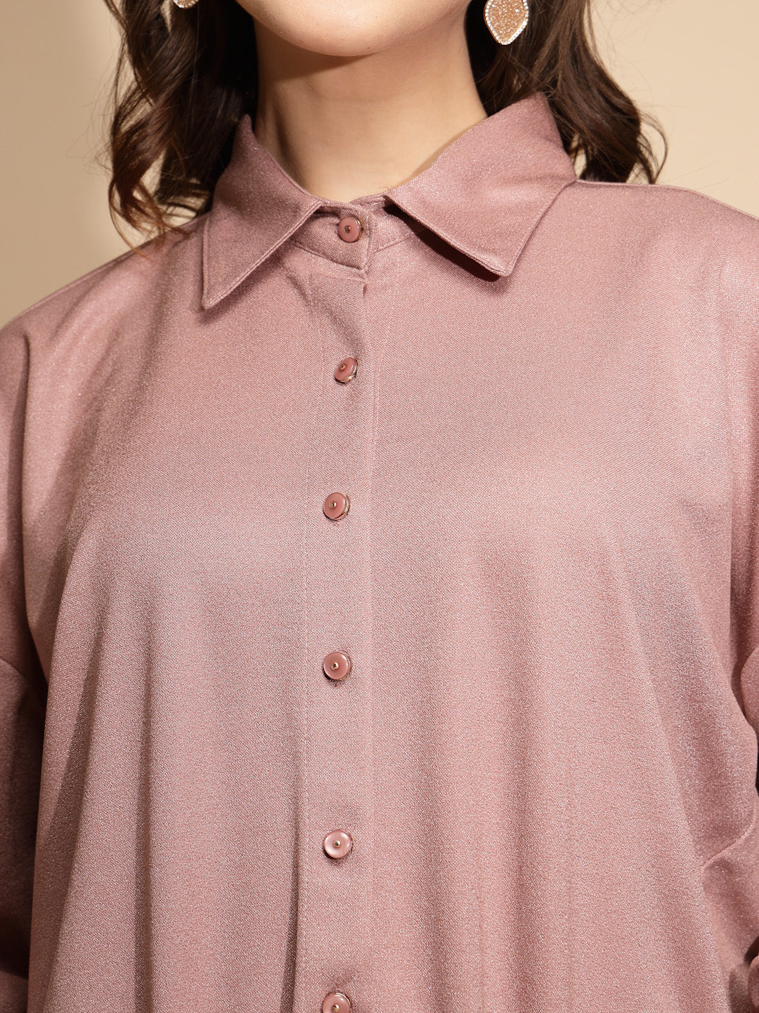 Pink  Loose fit Night Set - Global Republic