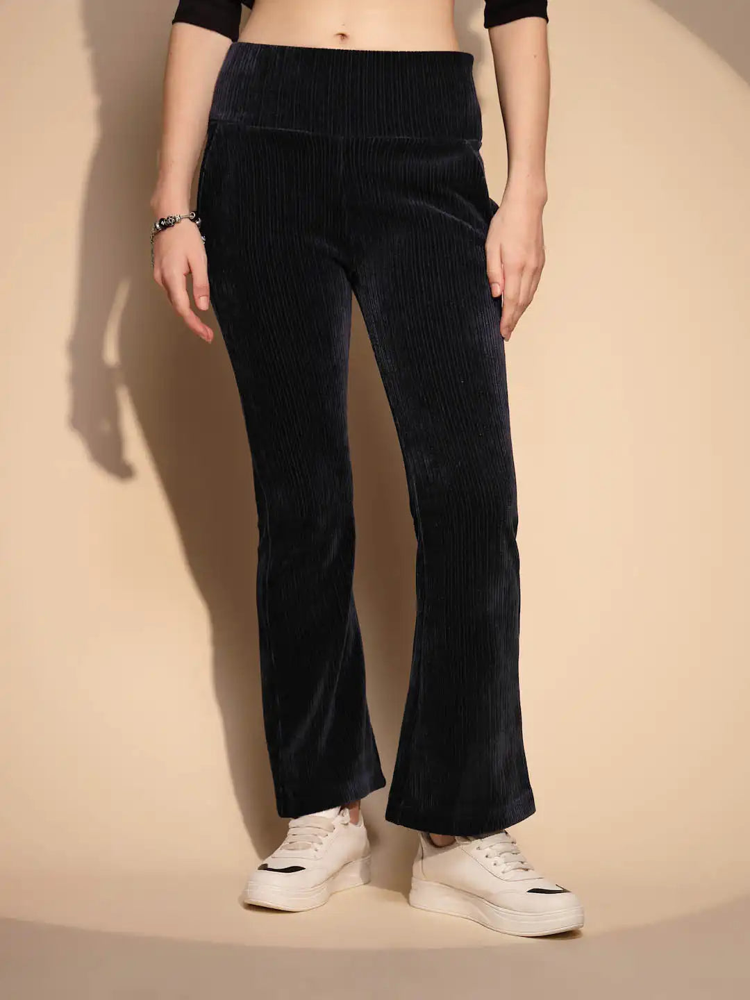 Women's  High Rise Stretchable Navy Blue Jegging