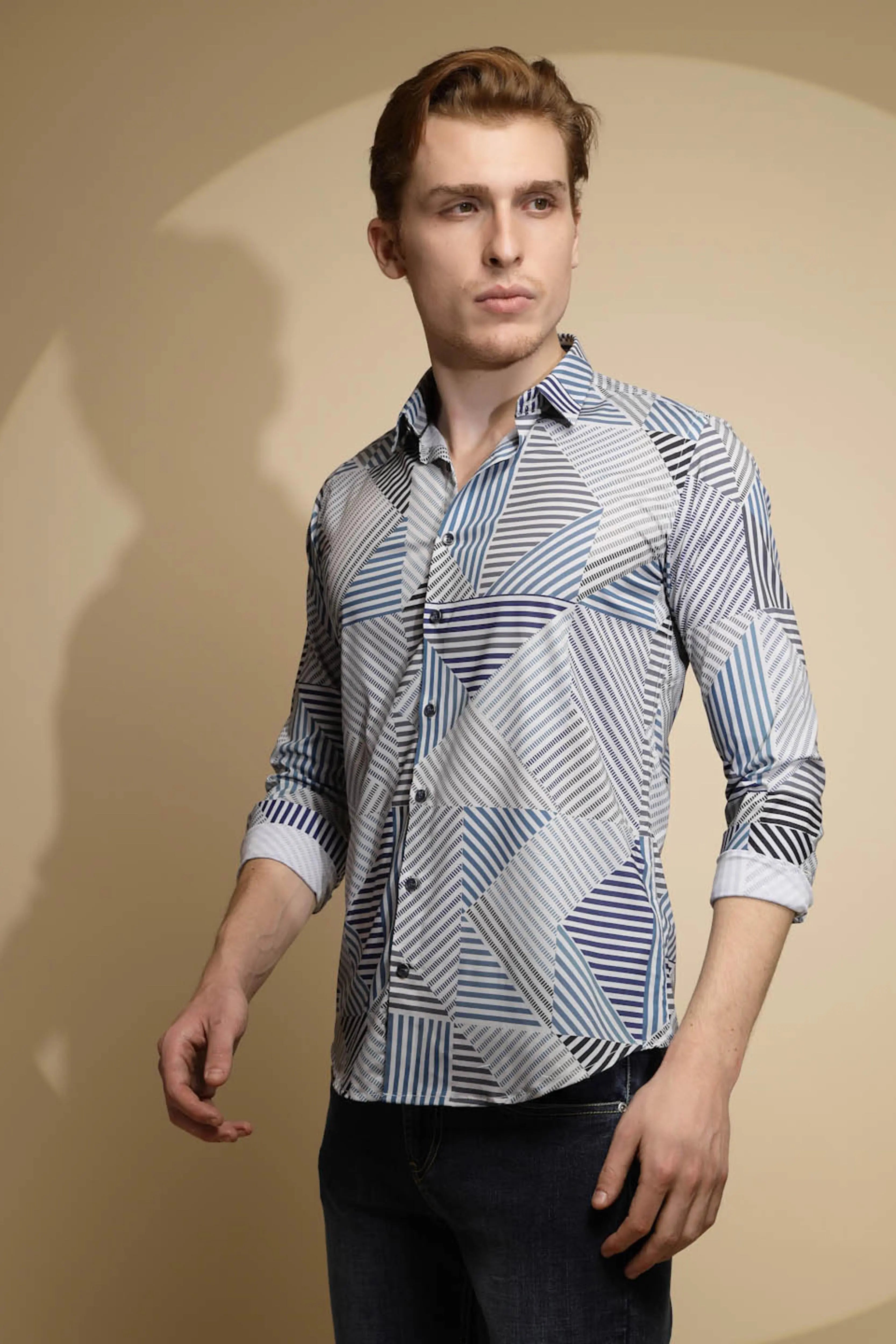 Multicolor Striped Cotton Blend Shirt - Global Republic