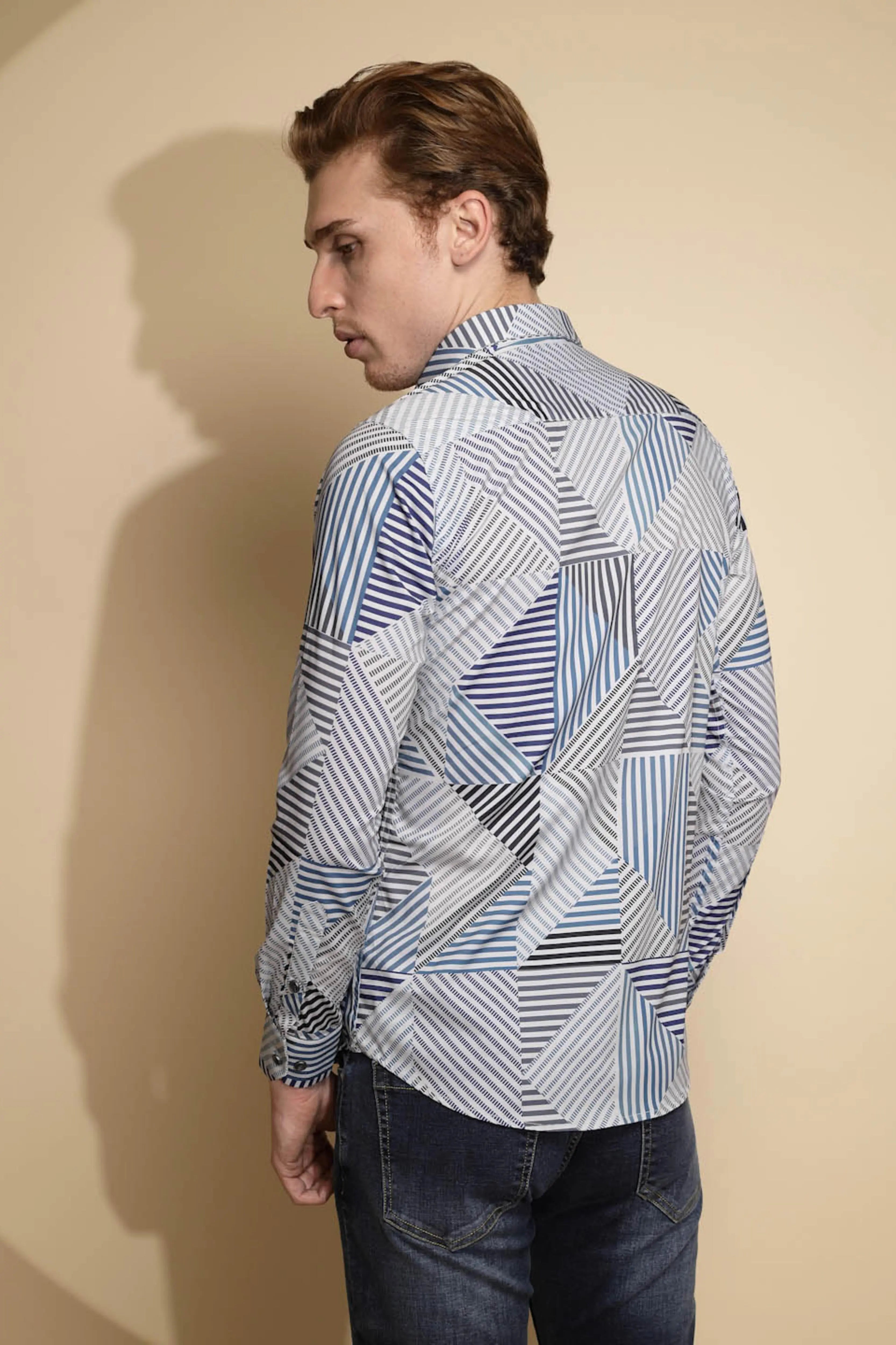 Multicolor Striped Cotton Blend Shirt - Global Republic