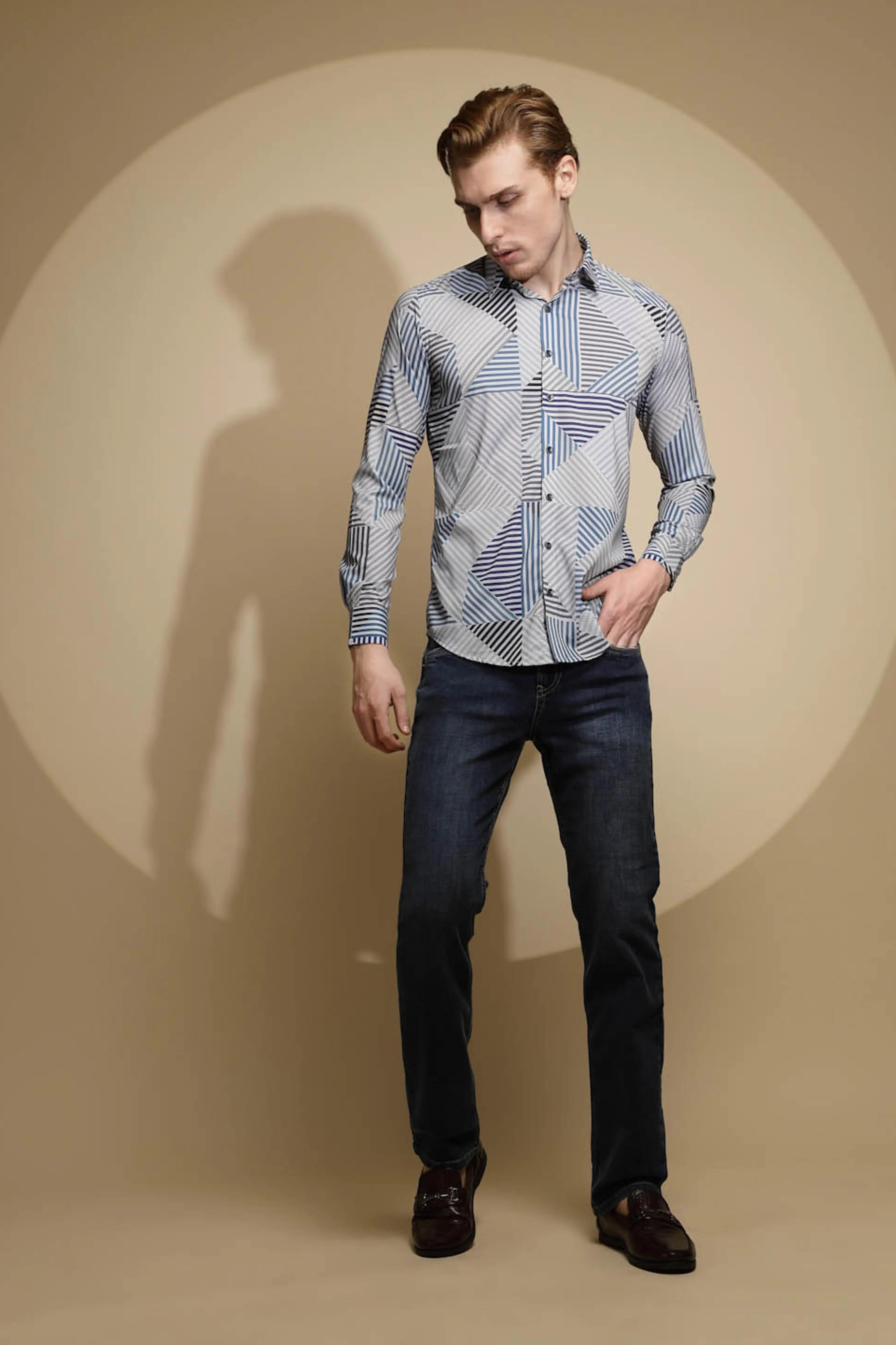 Multicolor Striped Cotton Blend Shirt - Global Republic