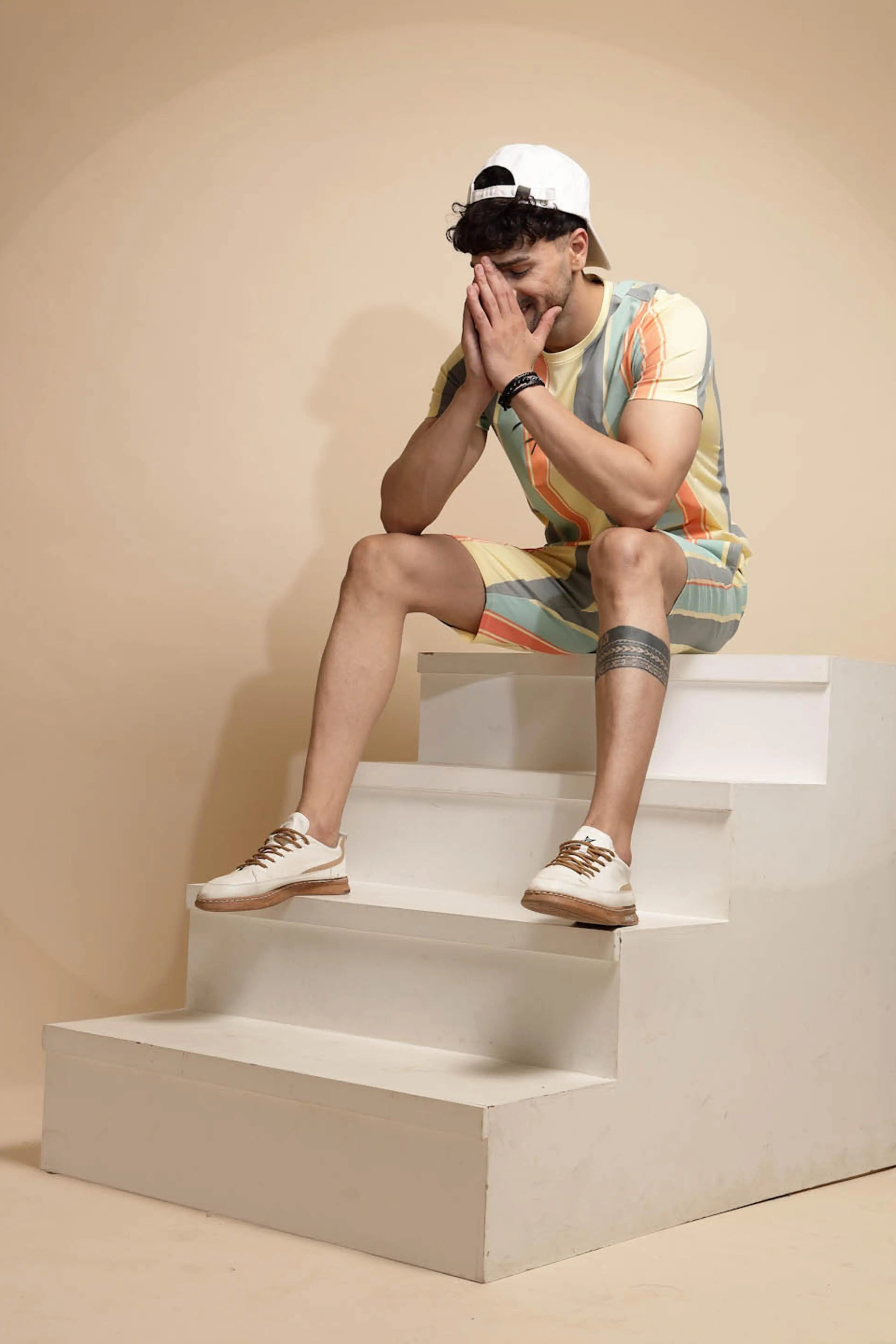 Multicolor Striped Shorts Set - Global Republic