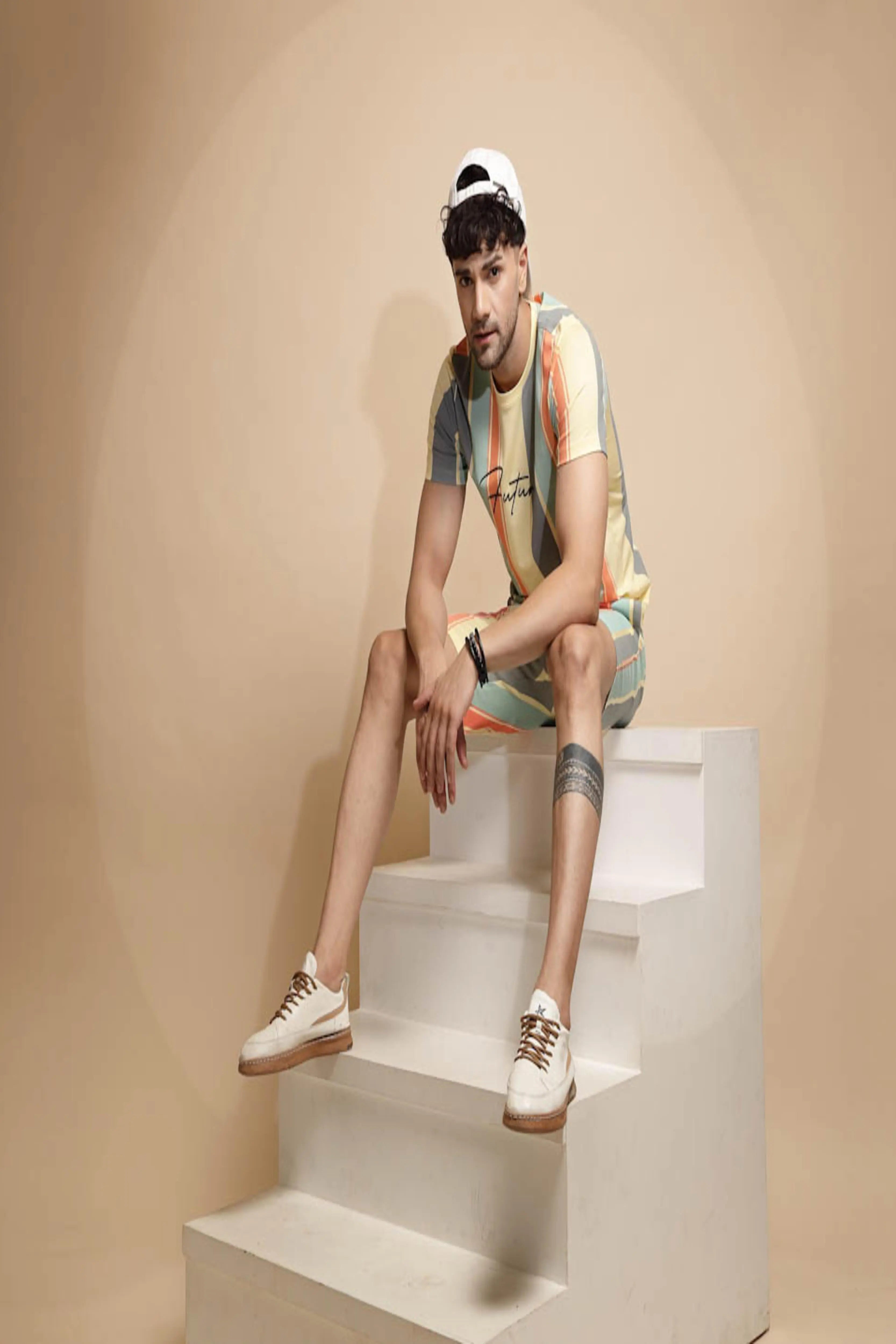 Multicolor Striped Shorts Set - Global Republic