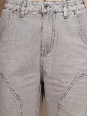 Women's Regular Fit Denim High Rise Grey Jeans