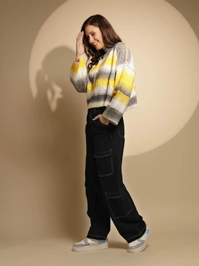 Women's Regular Fit Denim Mid Rise Black Jeans
