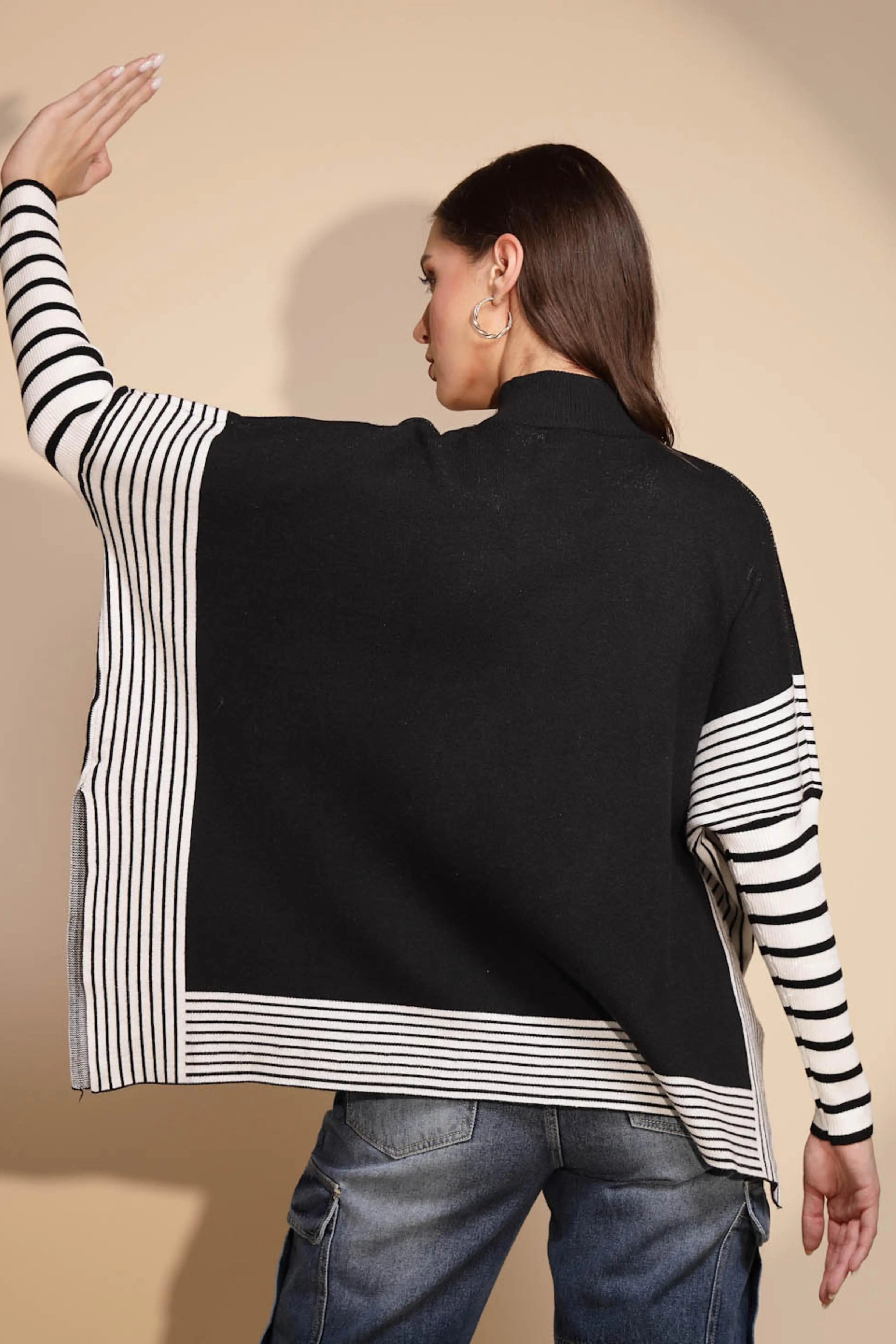 Black Full Sleeve Turtle Neck Pullover - Global Republic