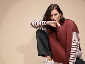Brick Solid Turtleneck Acrylic Pullover