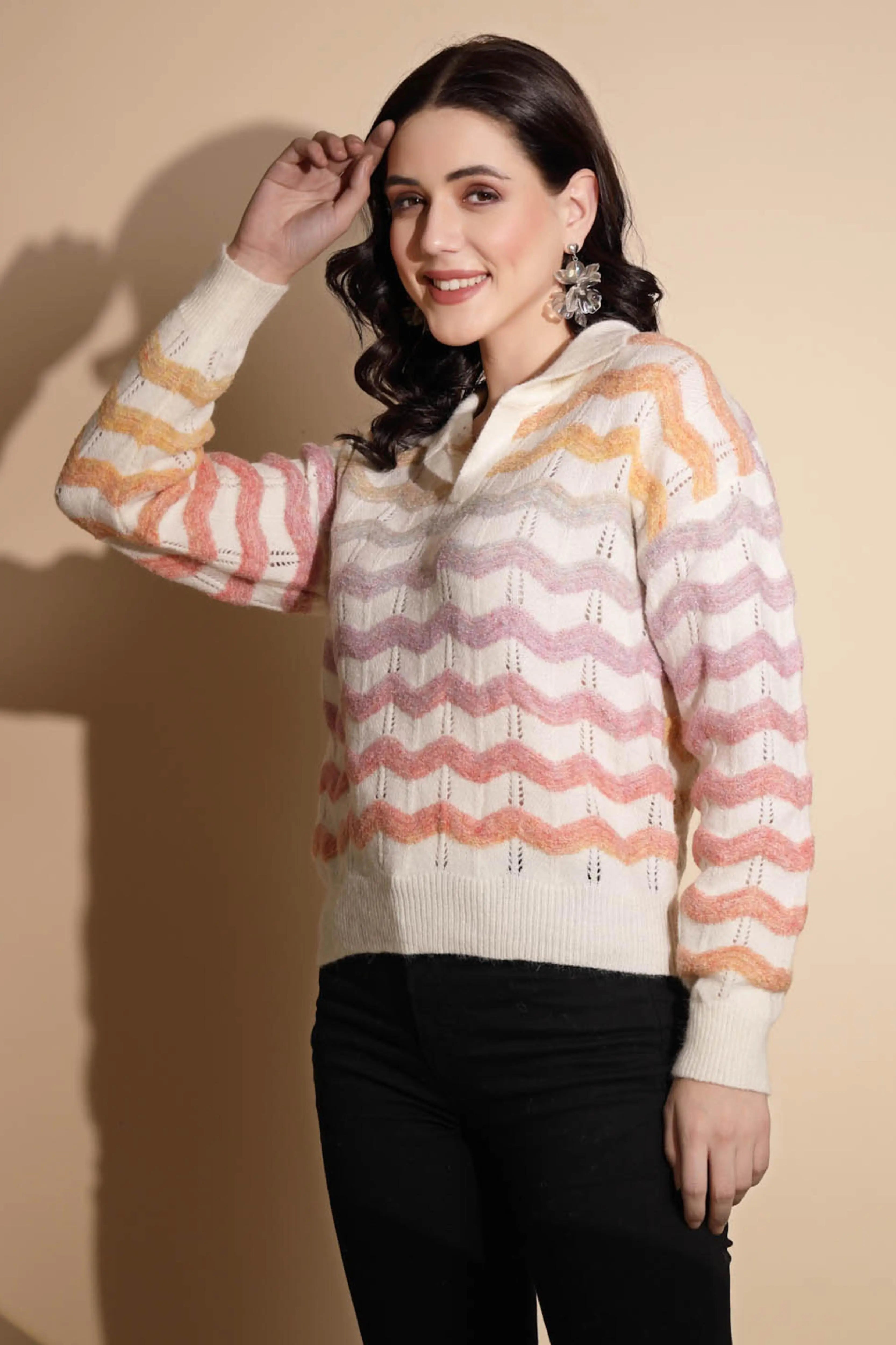 Multicolor Striped Wool Blend Pullover - Global Republic