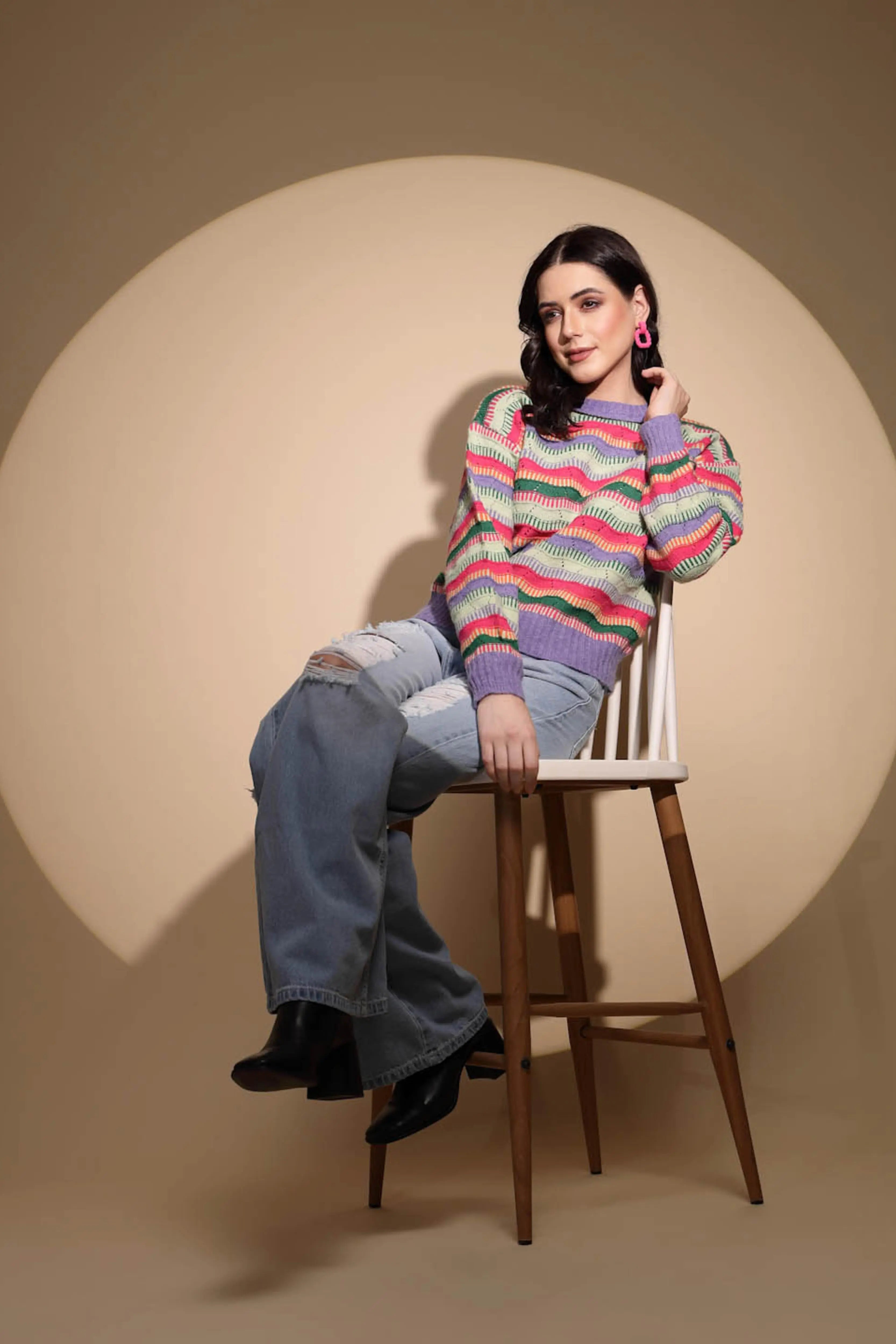 Multicolor Knitted Pullover - Global Republic