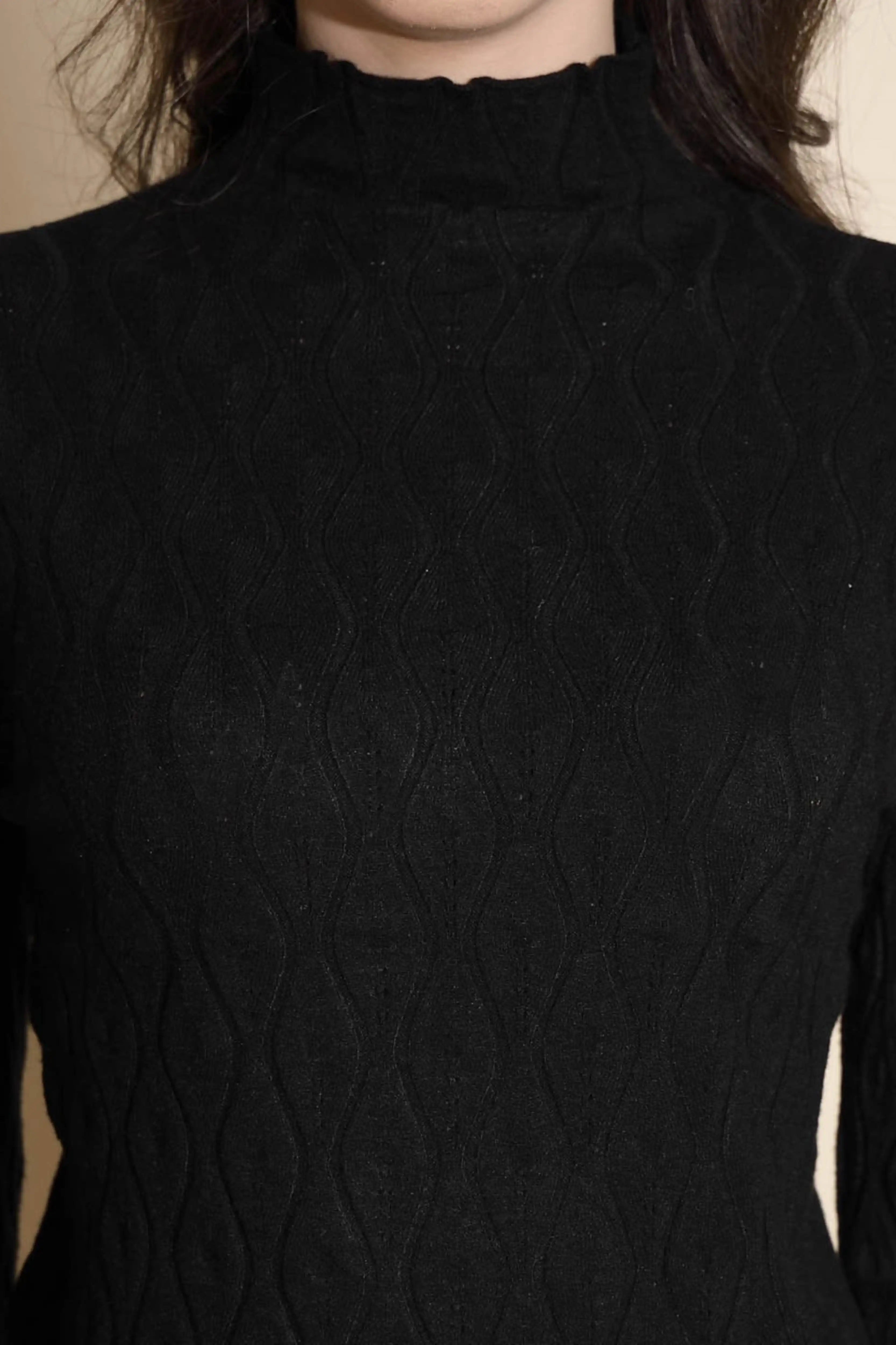 Solid Turtle Neck Knitted Skivvy - Global Republic