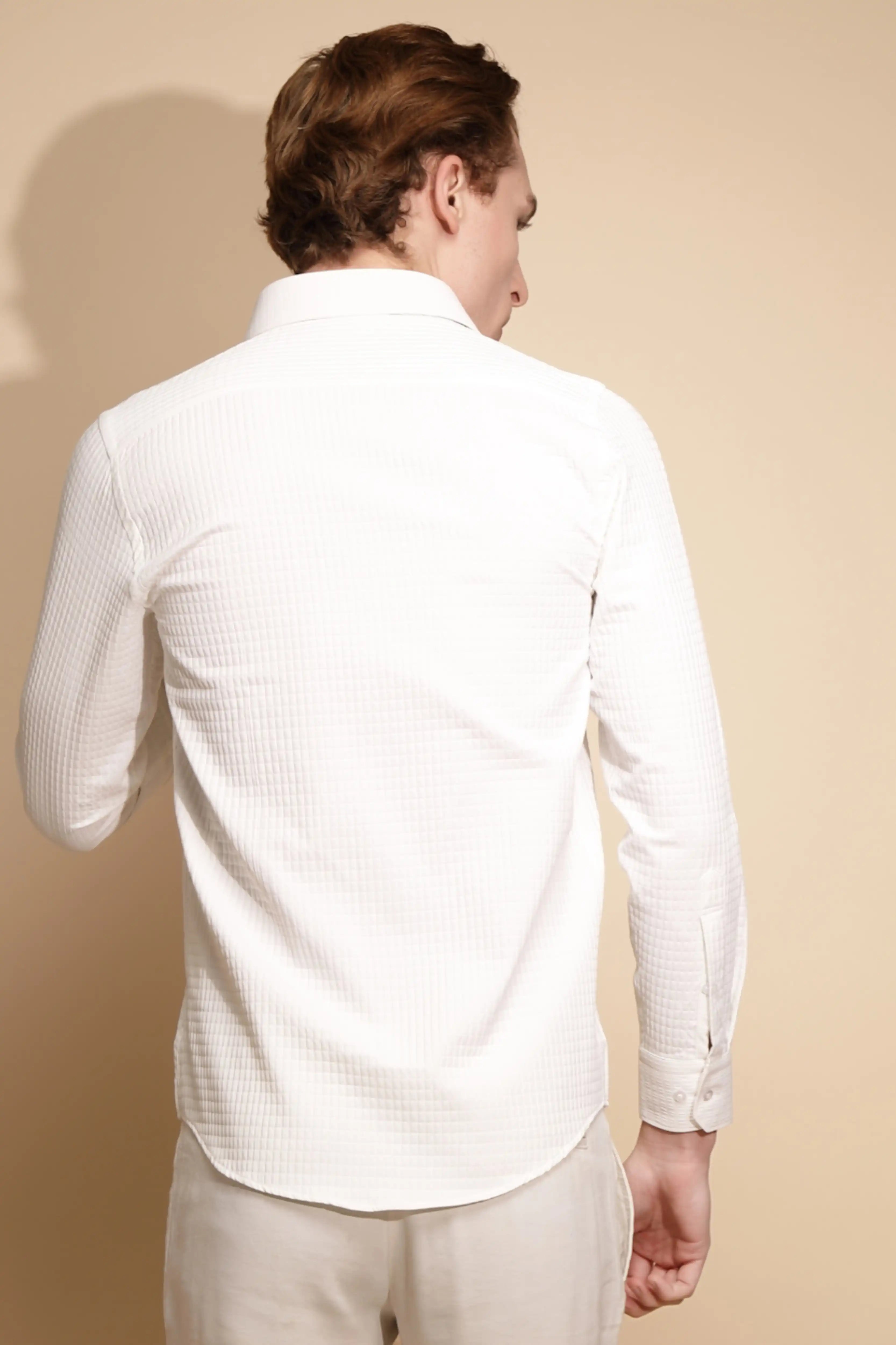 White Solid cotton Shirt